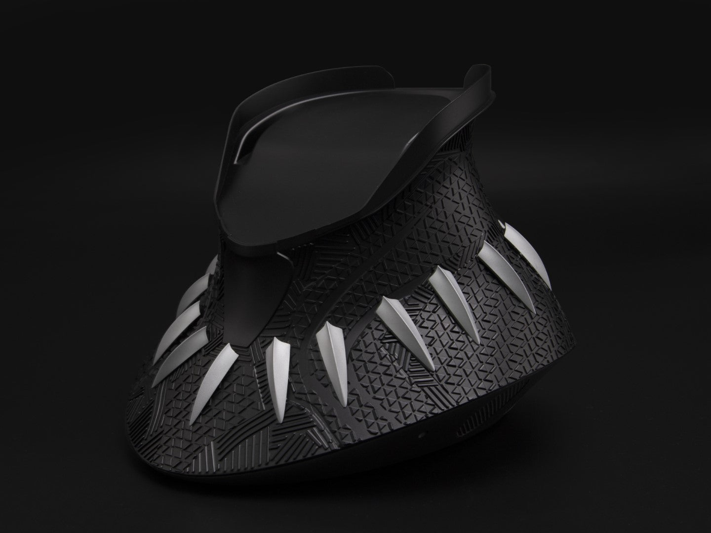 Licensed Black Panther Themed Wearable Helmet with Display Base for Cosplay