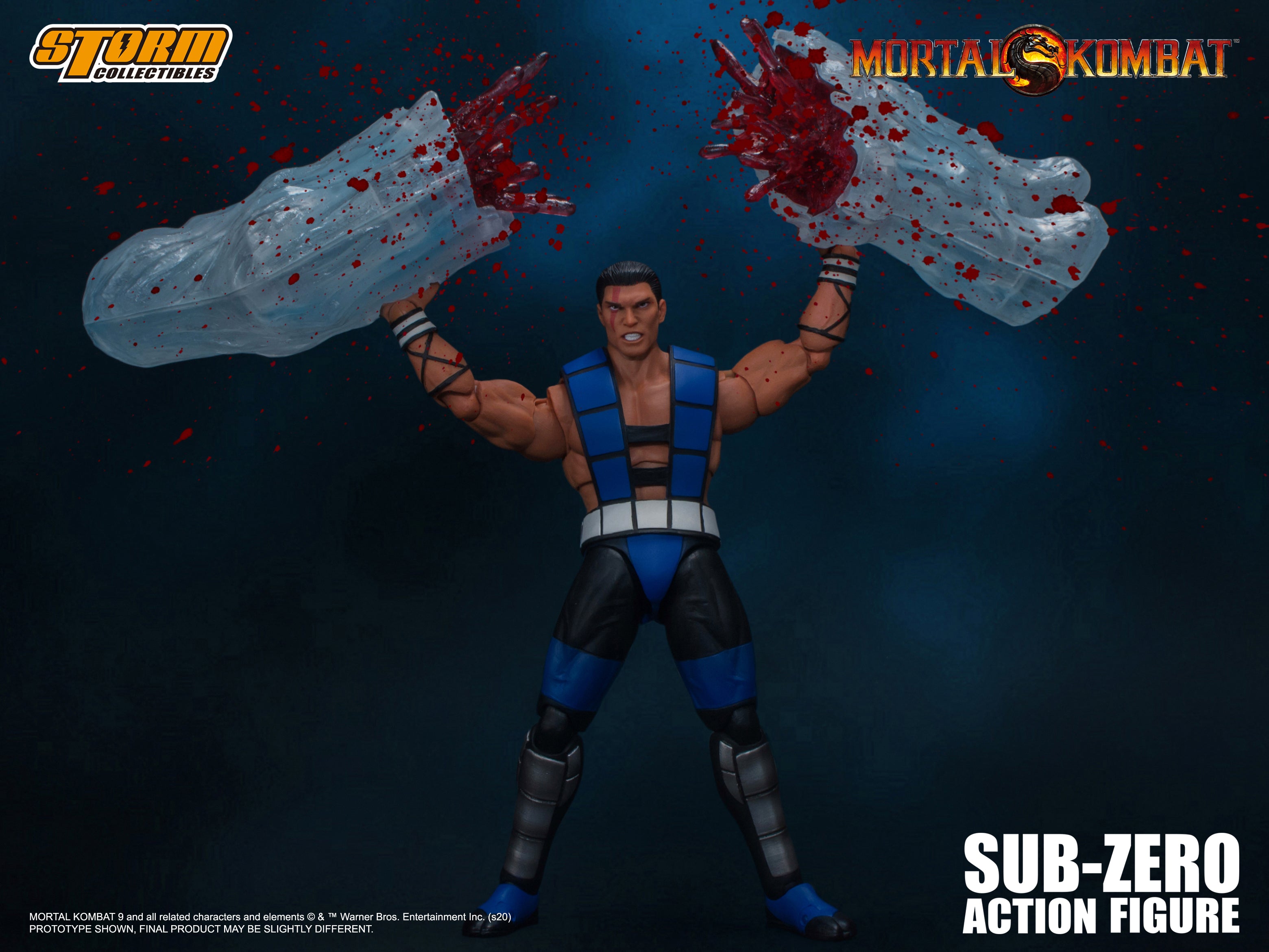 Unmasked Sub - Zero Action Figure from Mortal Kombat 3