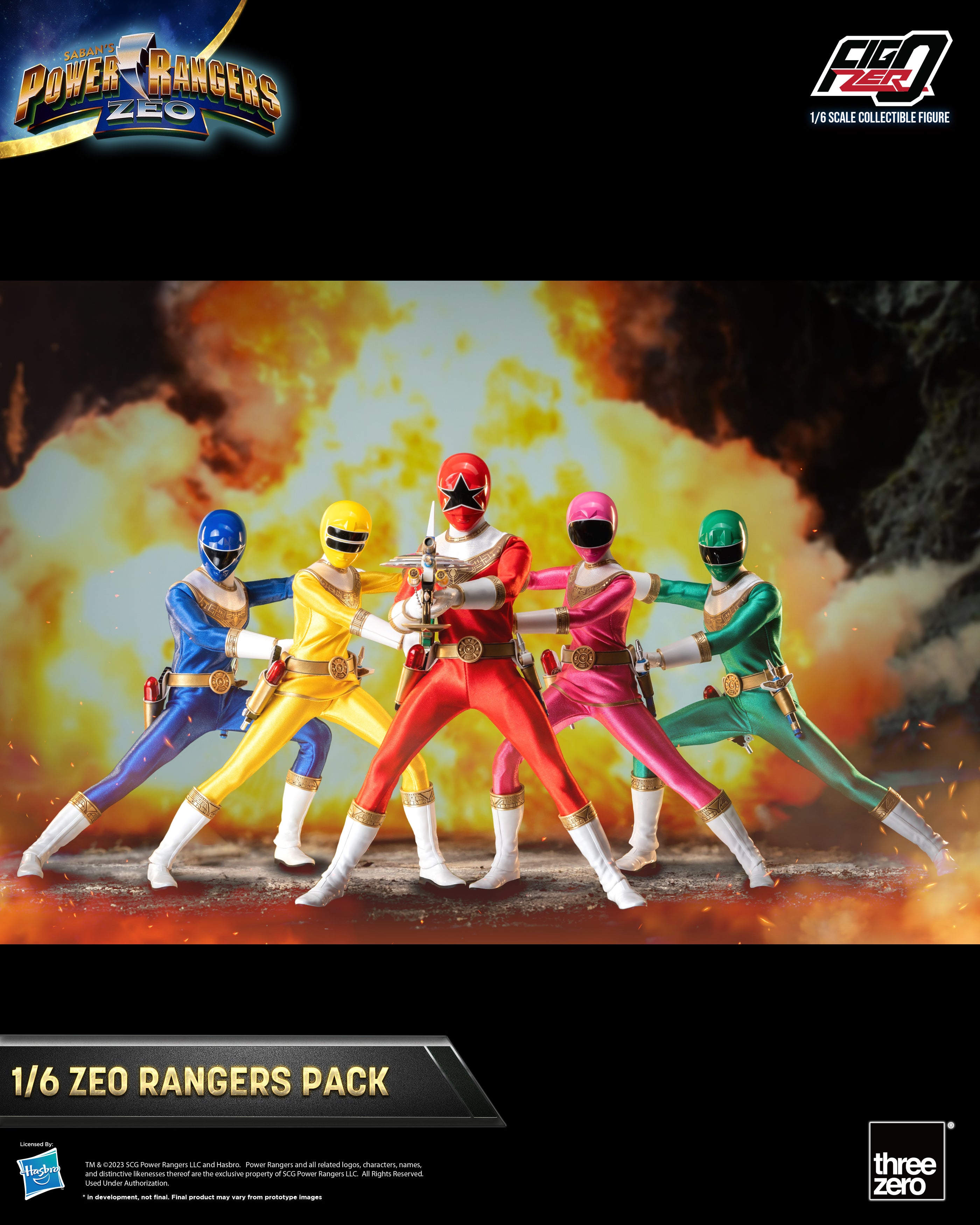 Pre - order FigZero 1/6 Power Rangers Zeo Action Figure Box Set