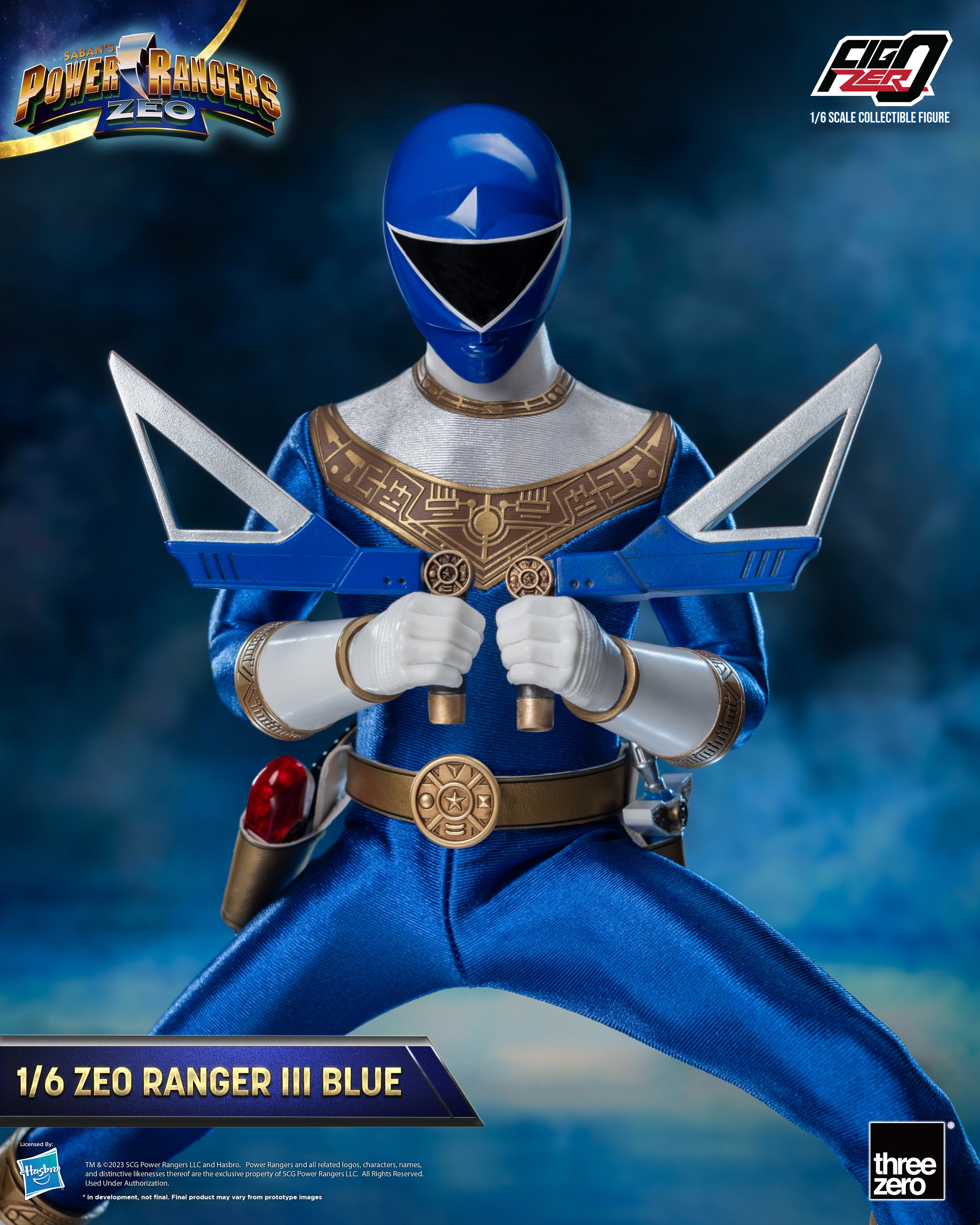 FigZero 1/6 Highly Detailed Blue Zeo Ranger III Collectible Figure