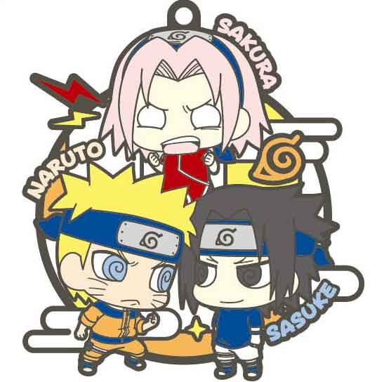 Naruto Shippuden Buddy Collection Rubber Mascot Set - Three - man Cell Character Figurines Dattebayo!