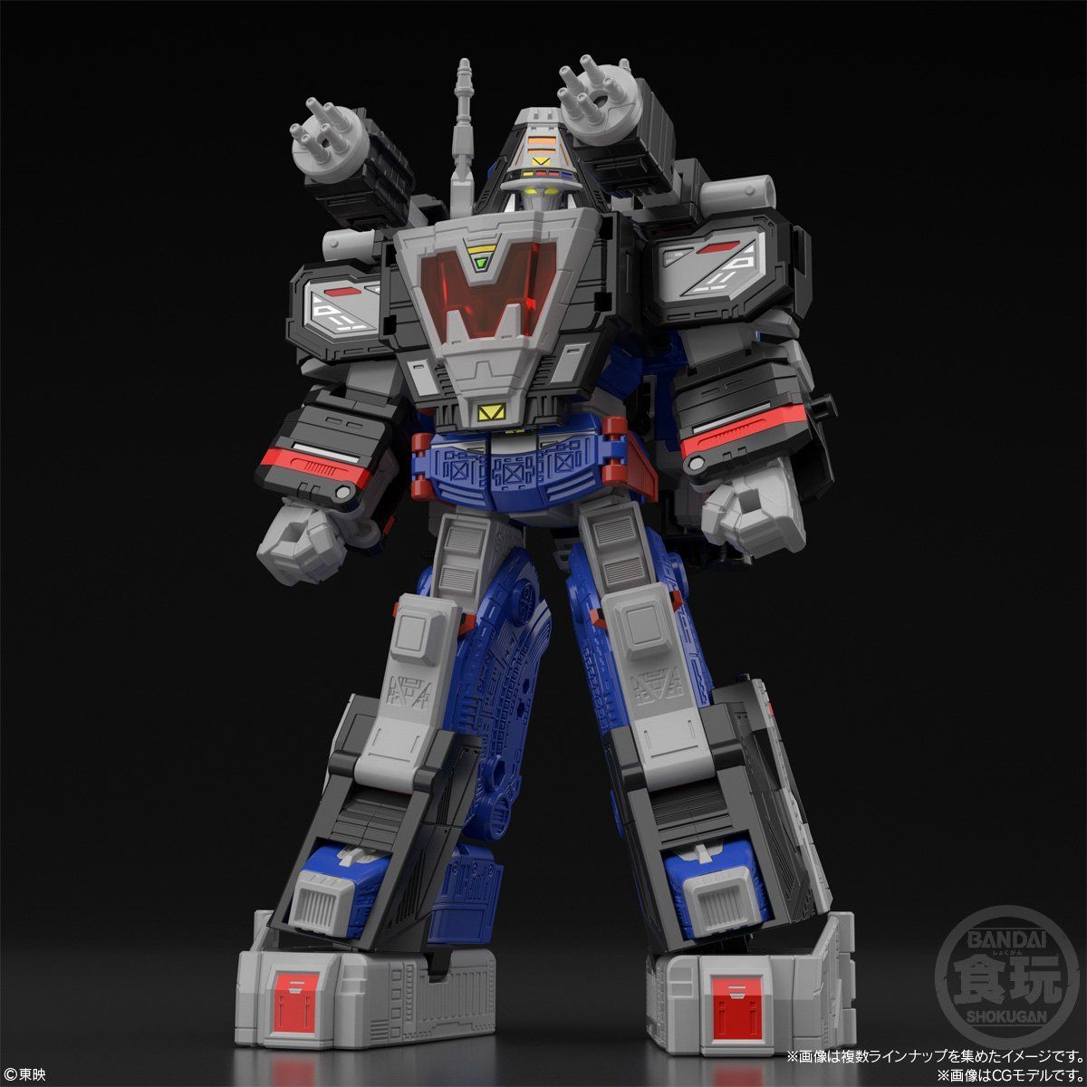 Super Miniature Plastic Model Galaxy Mega and Delta Mega Transformable Mecha Set