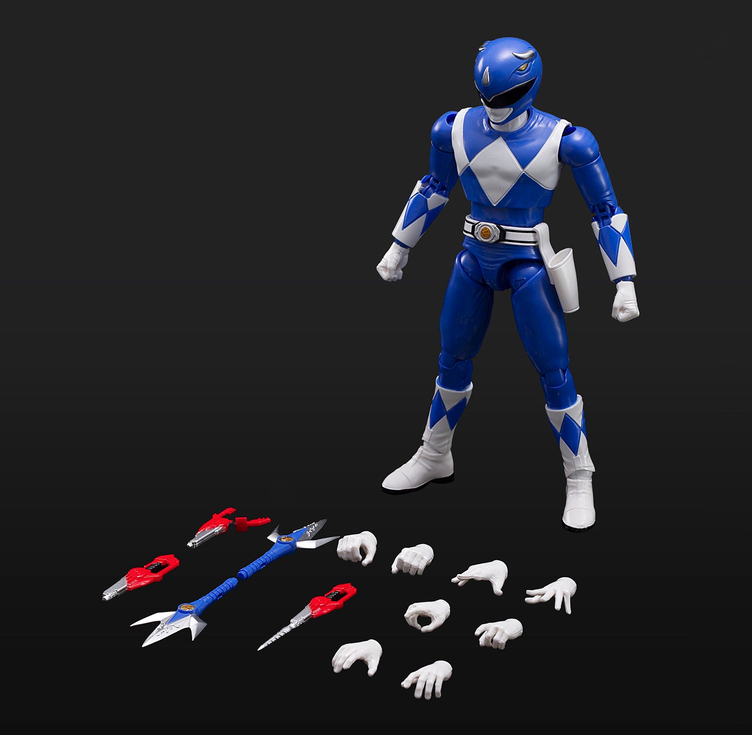 Flame Toys Pre - painted Plastic Blue Ranger Model from Power Rangers Furai