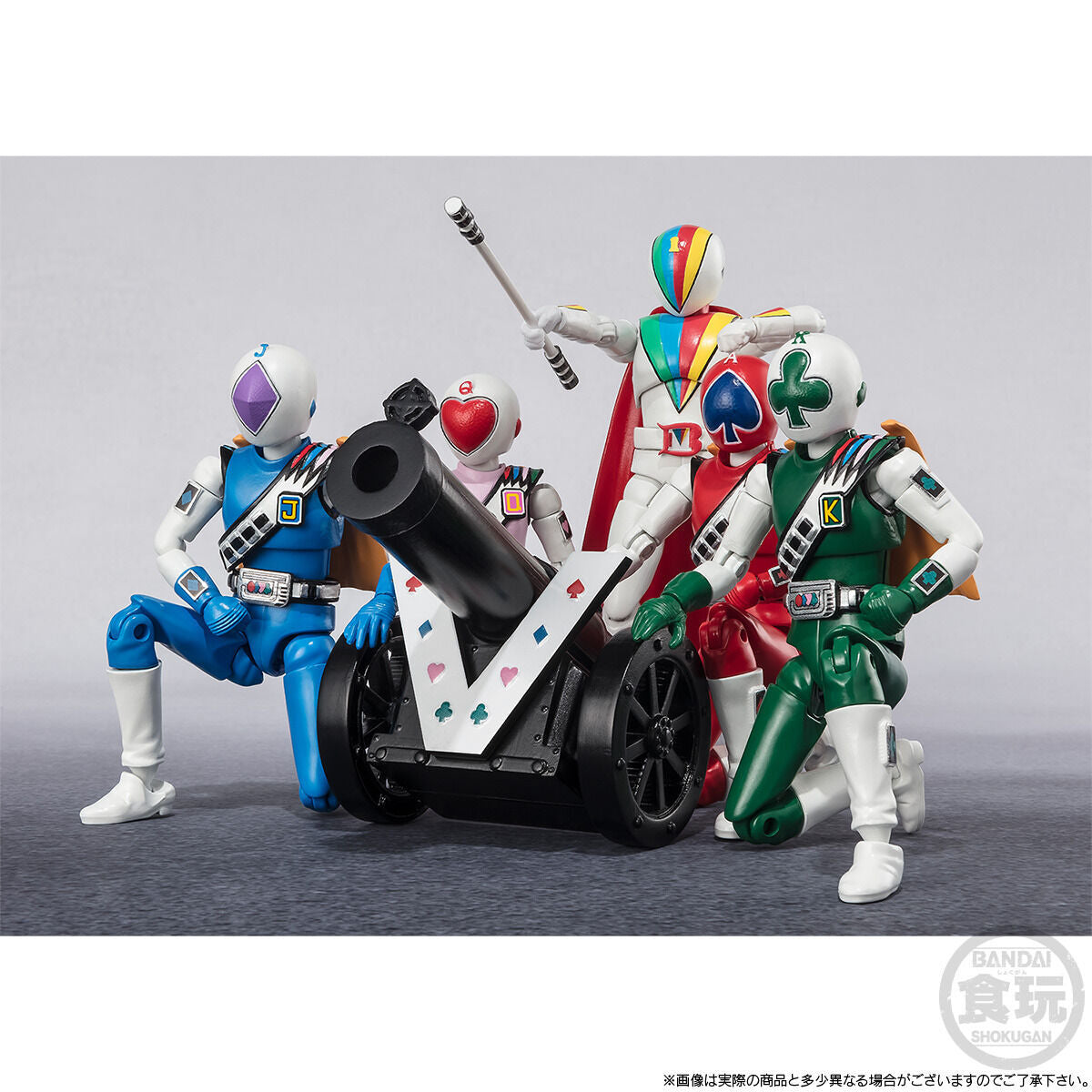 SHODO SUPER JAKQ Dengekitai Set with All 5 Approx. 4.5-Inch Figures