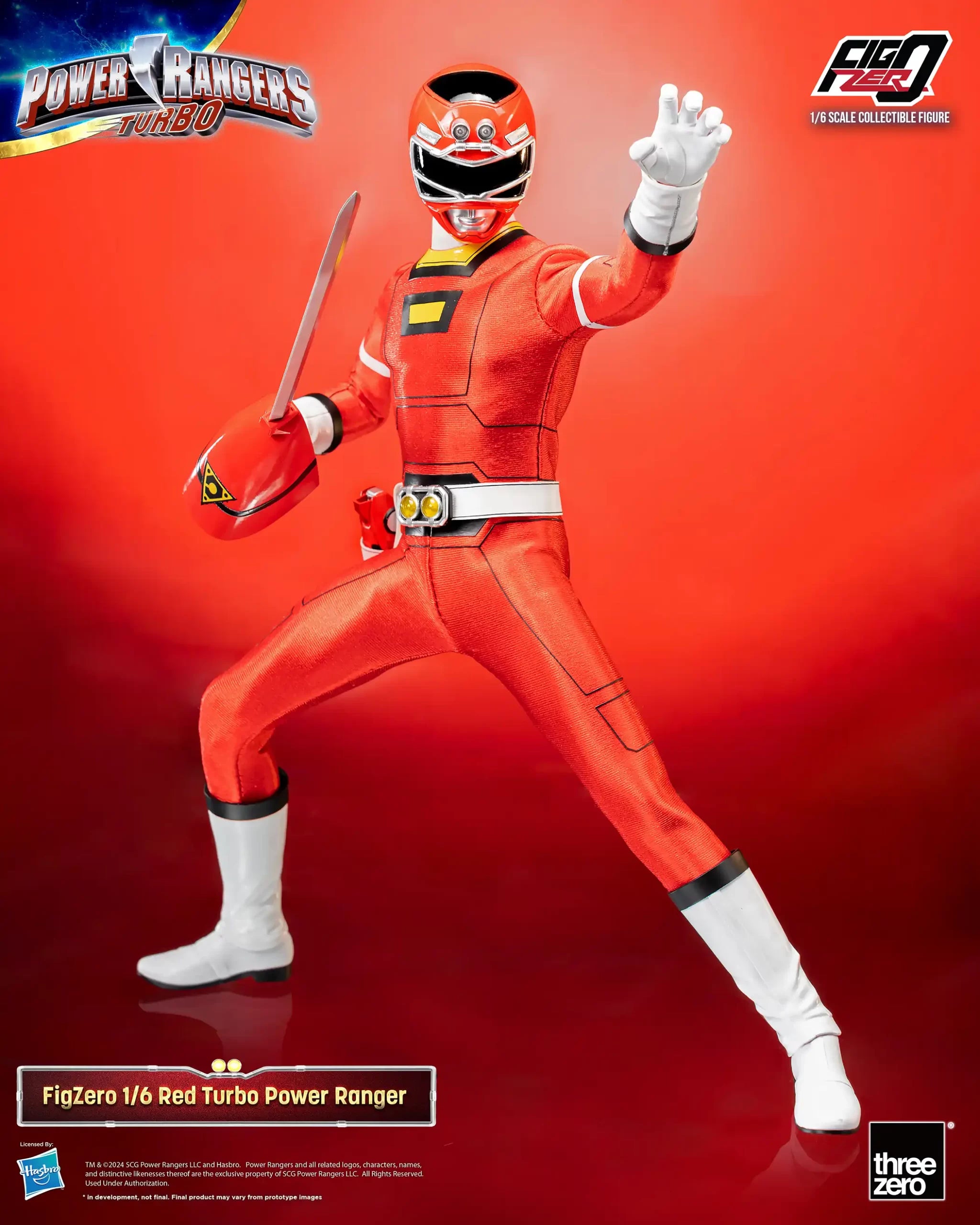 Pre - Order FigZero 1/6 Scale Collectible Figure of Red Turbo Ranger from Power Rangers Turbo