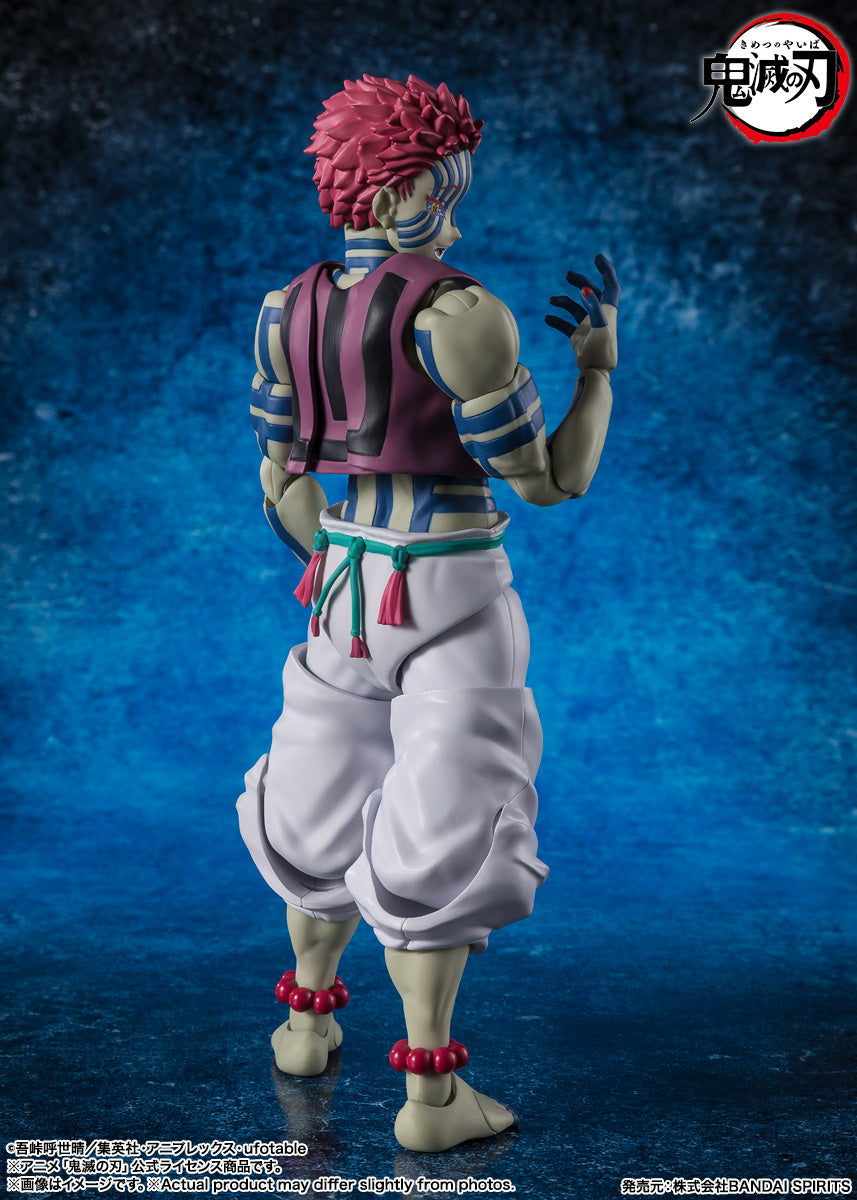 Pre - order Bandai's SH Figuarts Action Figure of Akaza from Demon Slayer: Kimetsu no Yaiba