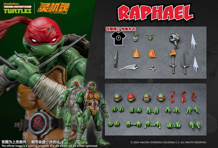 PREORDER - LINGJIHUN Realistic Raphael Action Figure from Ninja Turtles Series
