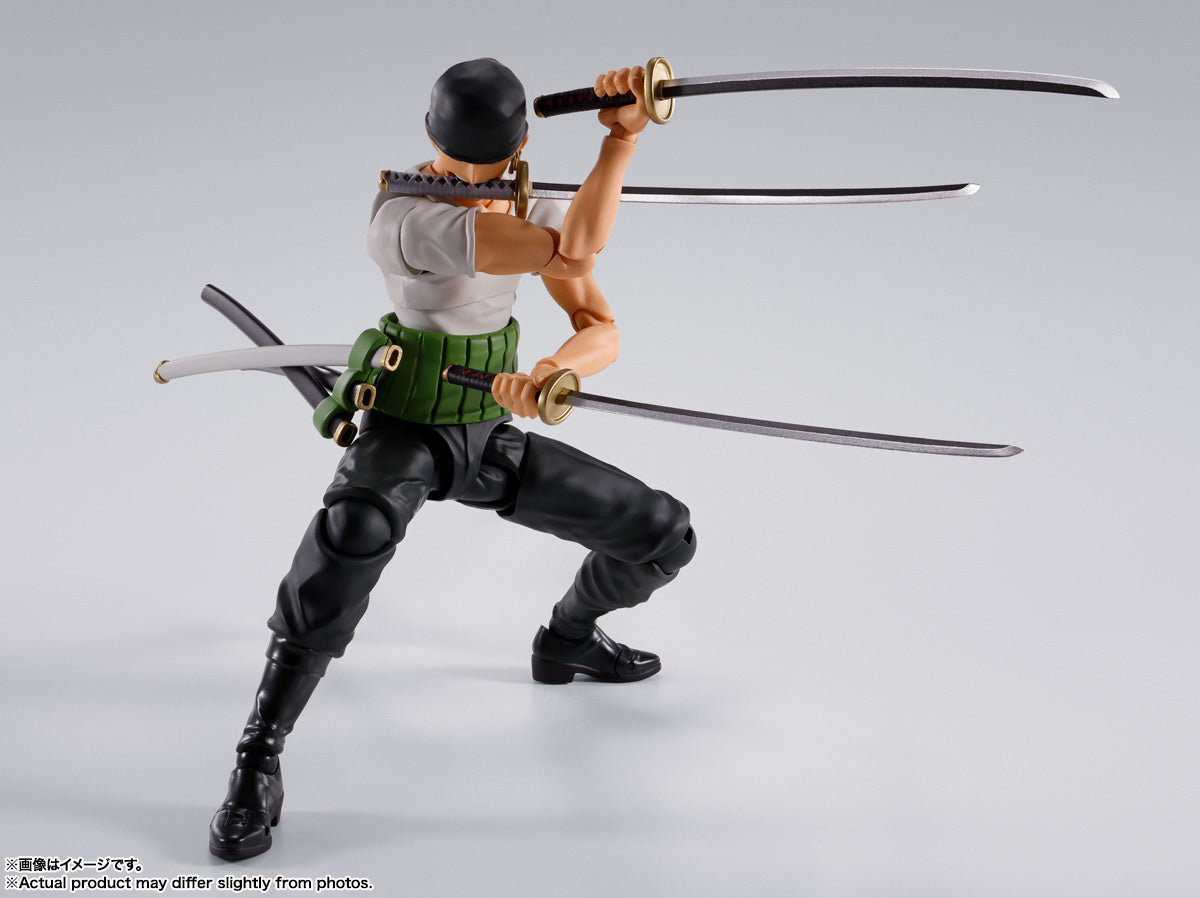 Pre - Order Bandai S.H.Figuarts Action Figure of Roronoa Zoro from 'One Piece' in the 'Romance Dawn' Saga