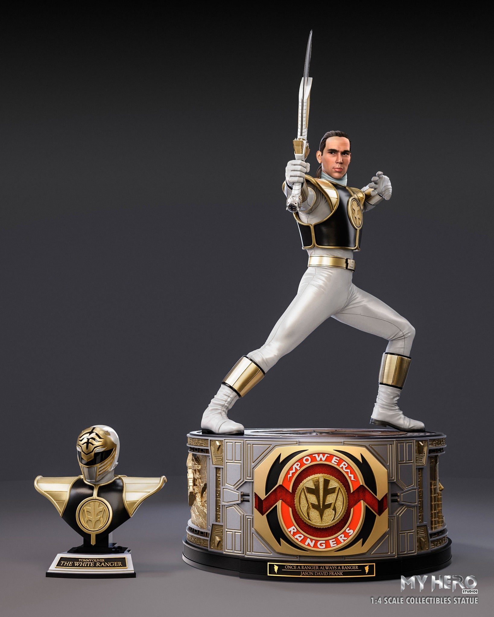 My Hero Studios 1/4 Scale White Ranger Tribute Series Collectible Statue