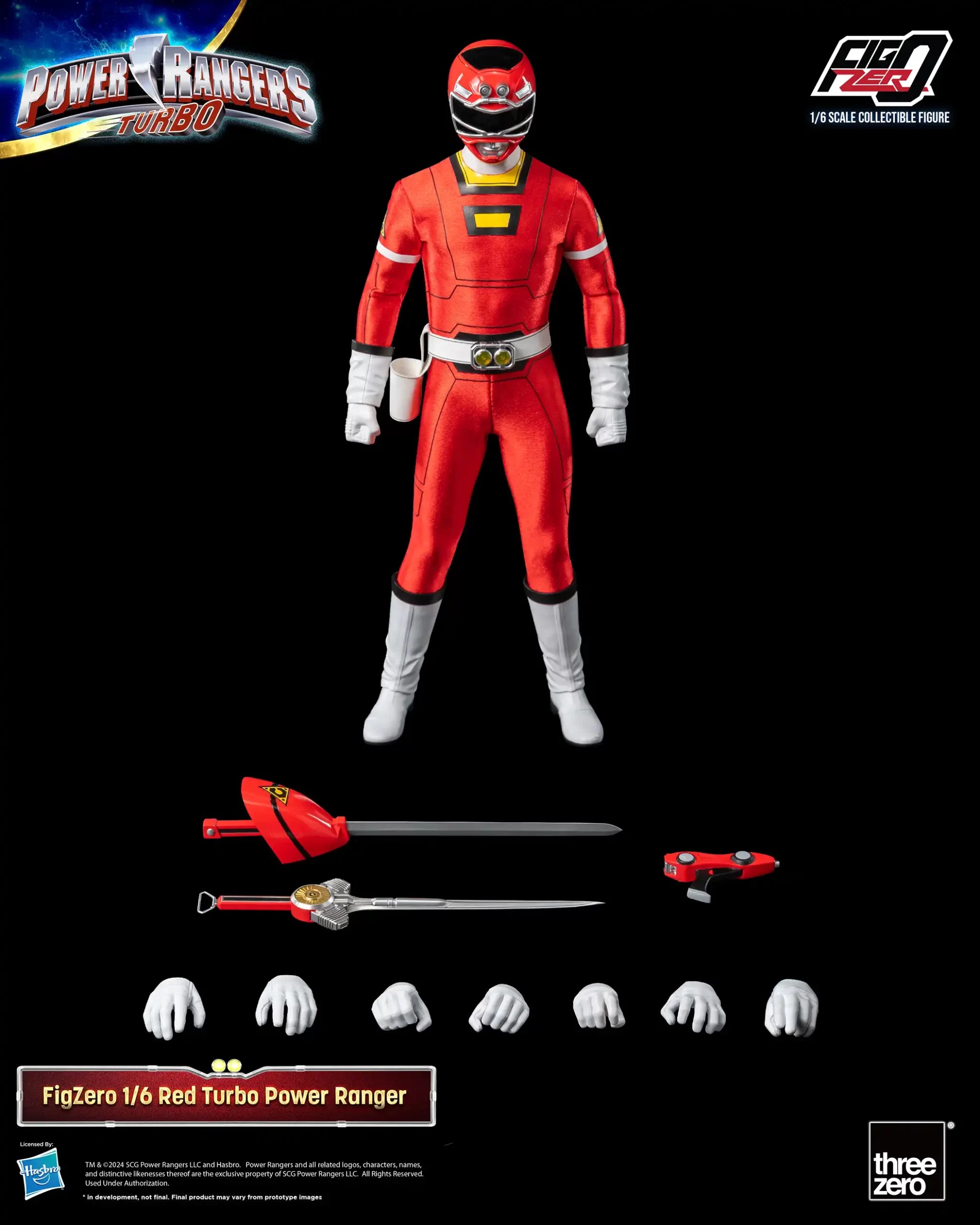 Pre - Order FigZero 1/6 Scale Collectible Figure of Red Turbo Ranger from Power Rangers Turbo