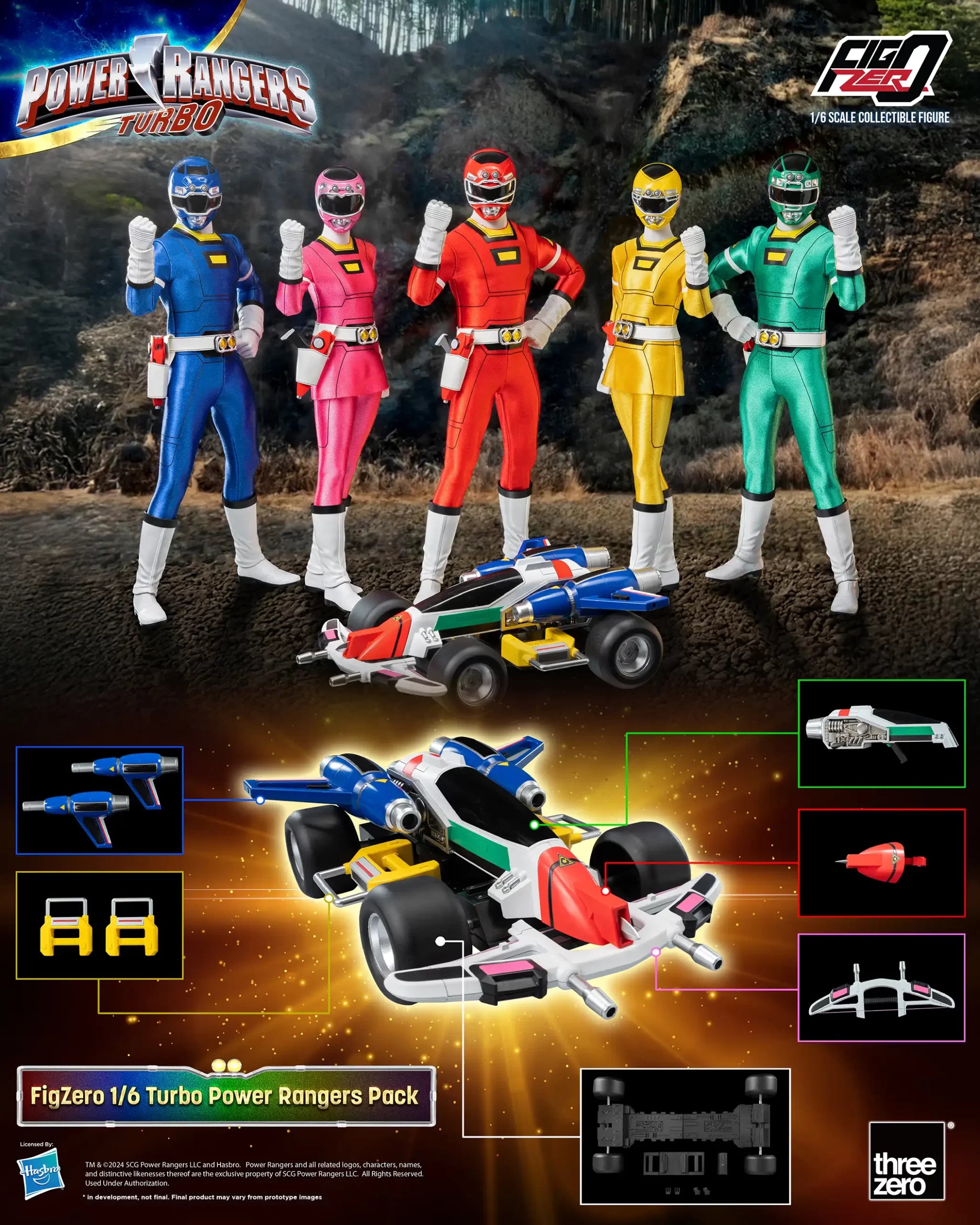 Preorder FigZero 1/6 Scale Power Rangers Turbo Team Figure Pack