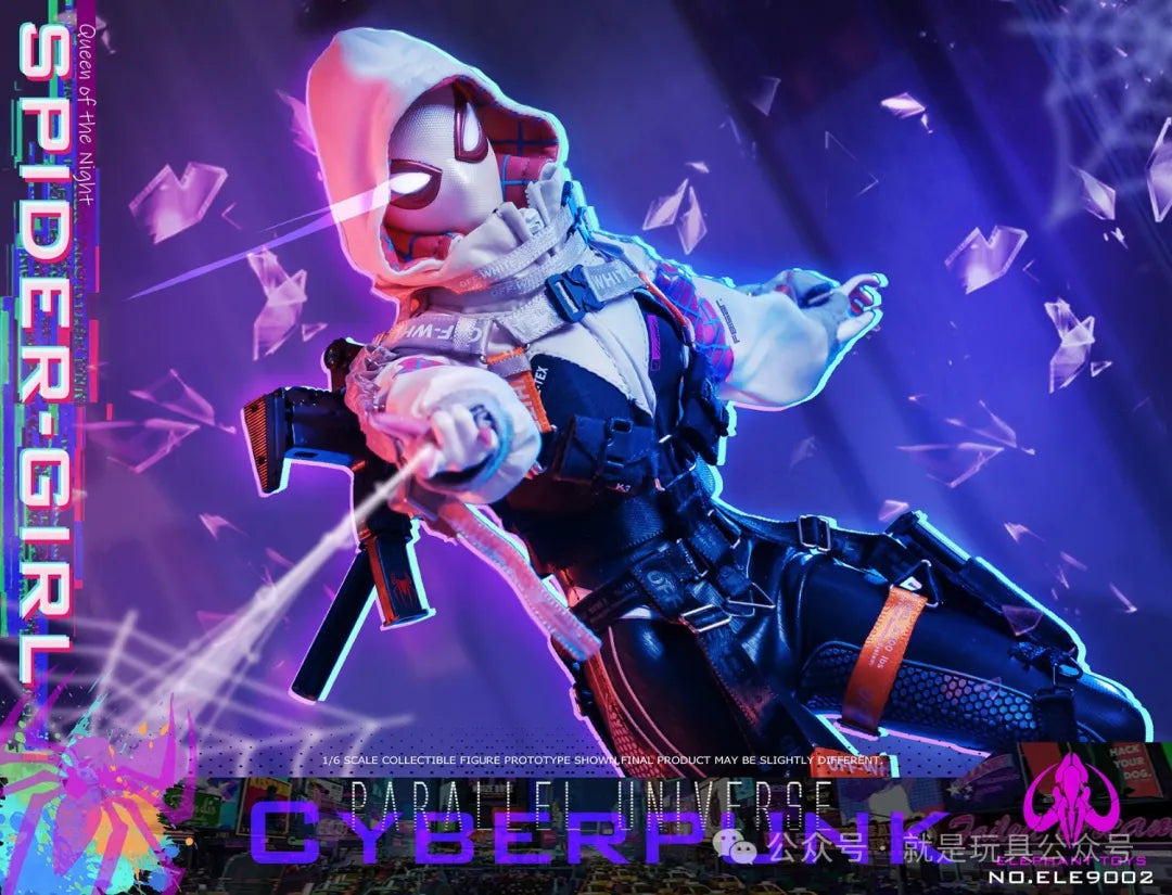 1/6 Scale Elephant Toys Cyberpunk Spider - Girl Collectible Figure