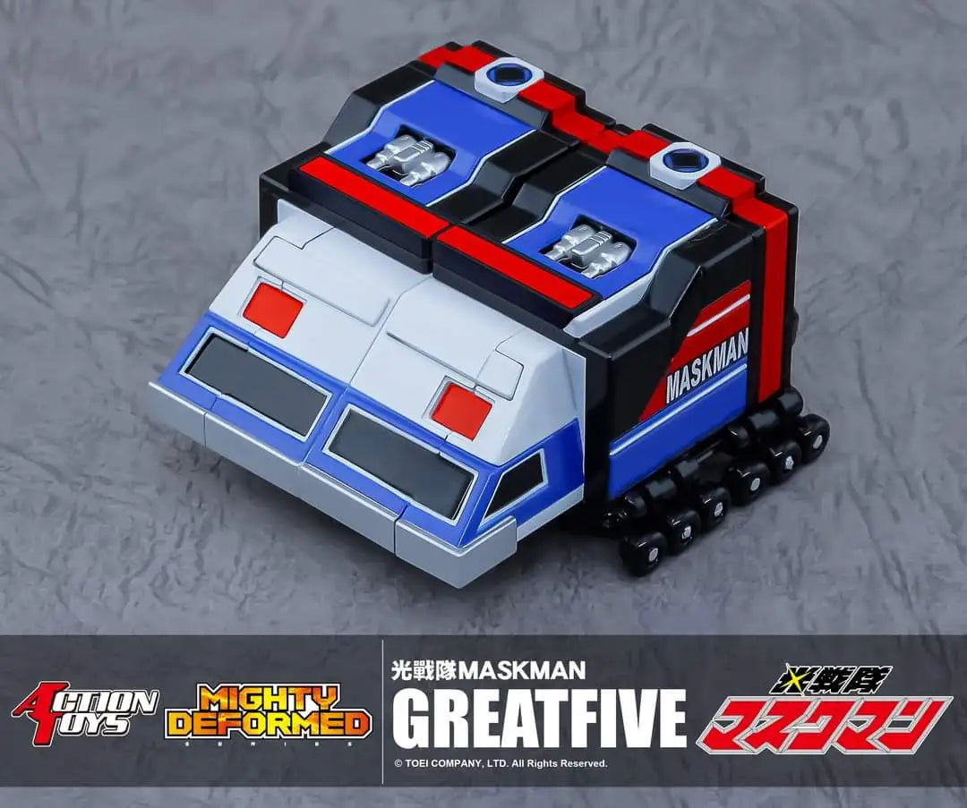 Pre - Order Action Figure Toys: Mighty Deformed Great Five - Maskman Collectible