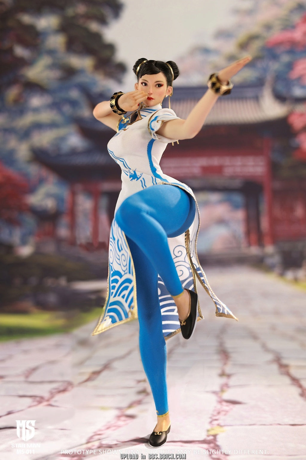 Pre - order 1/6 Scale Collectible Star Man MS - 011 Chun - Li Figure in White Cheongsam