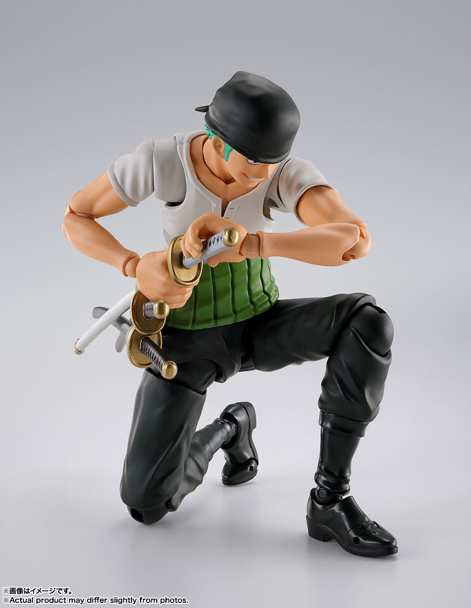 Pre - Order Bandai S.H.Figuarts Action Figure of Roronoa Zoro from 'One Piece' in the 'Romance Dawn' Saga