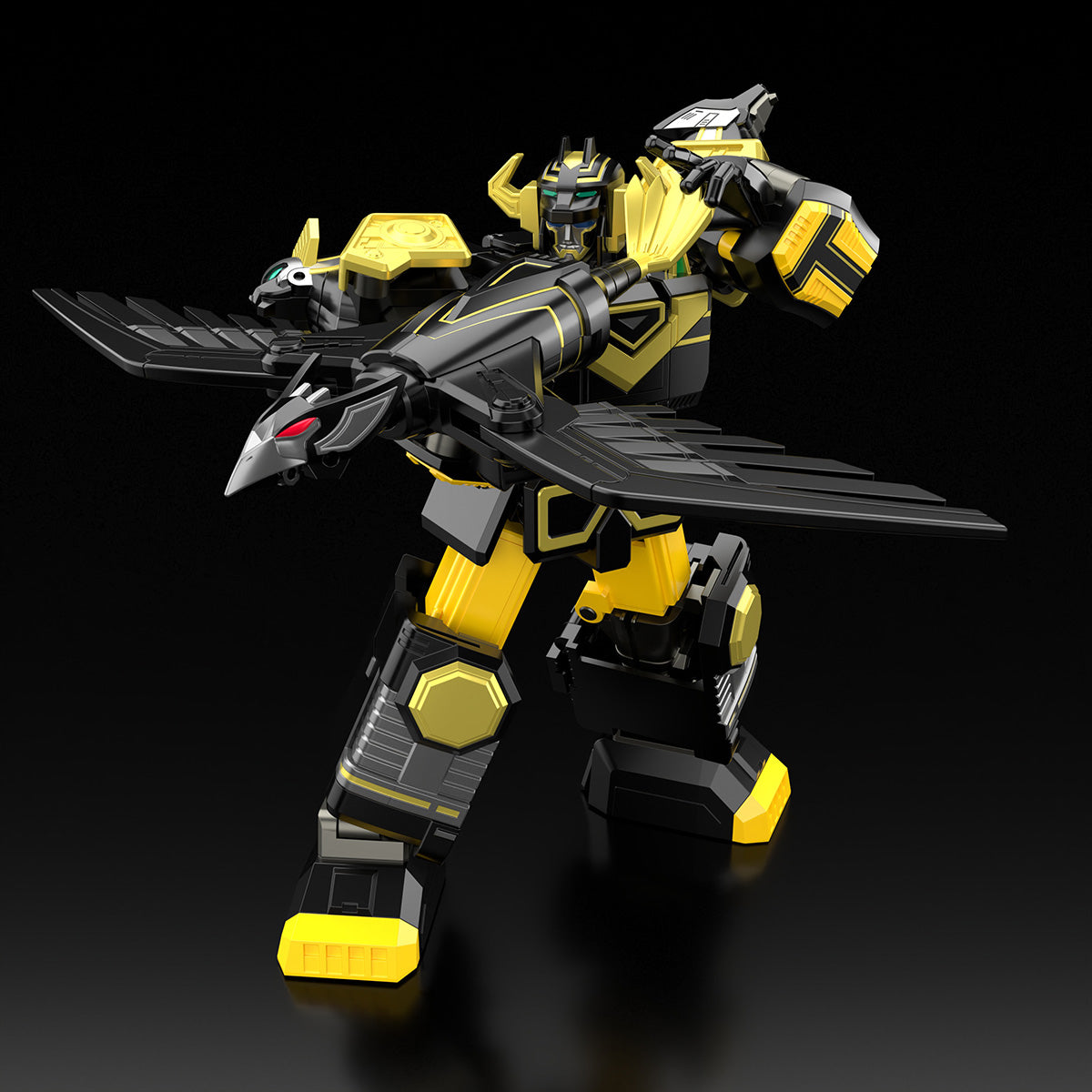 Exclusive Black Version of Shokugan Modeling Project GingaiOh from the 90s