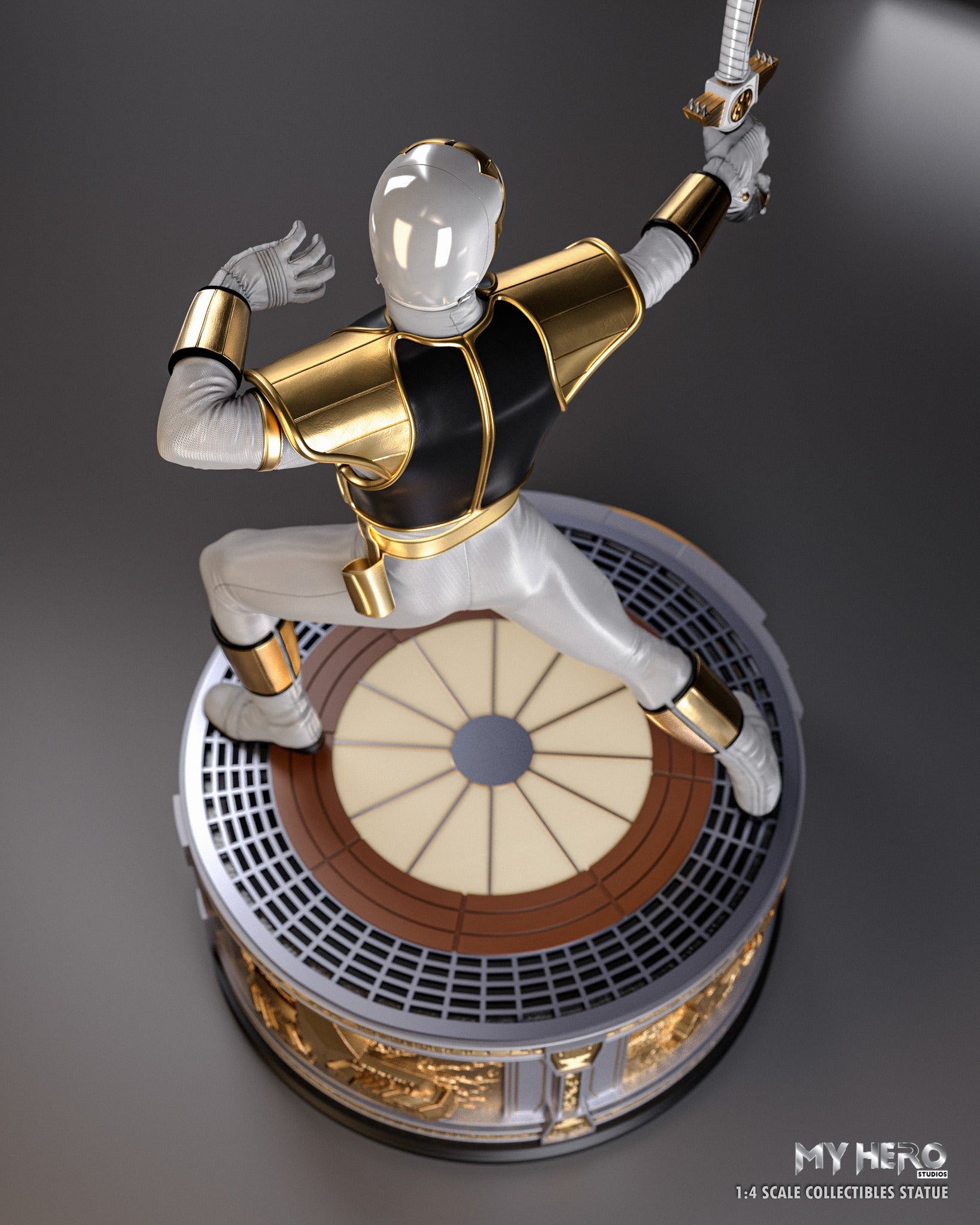 My Hero Studios 1/4 Scale White Ranger Tribute Series Collectible Statue