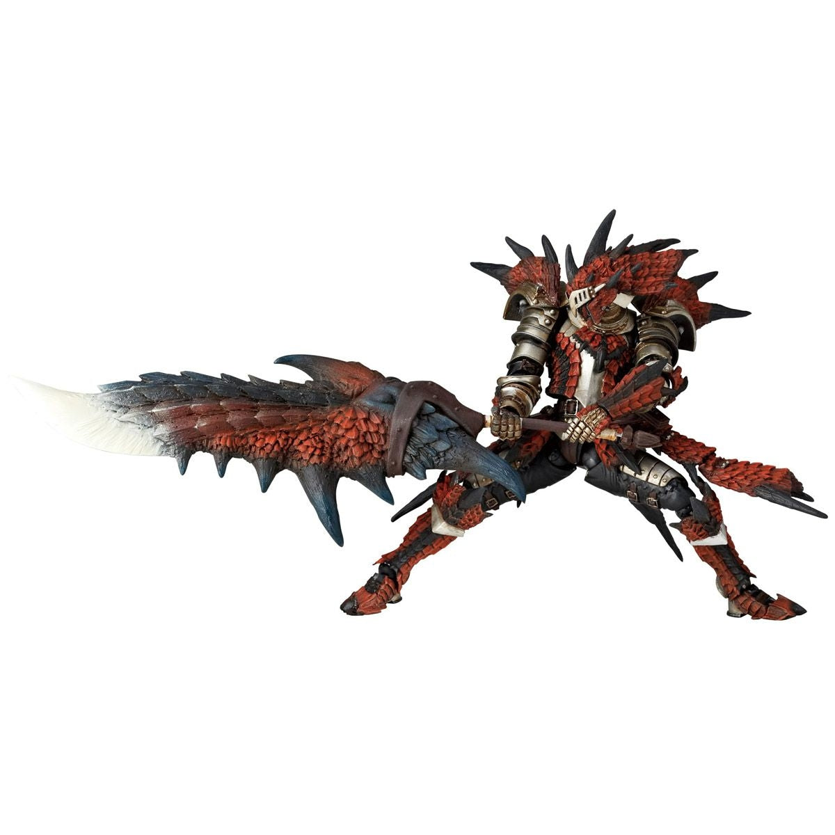 Revoltech Monster Hunter Male Swordsman with Impressive Flame Sword Rathalos