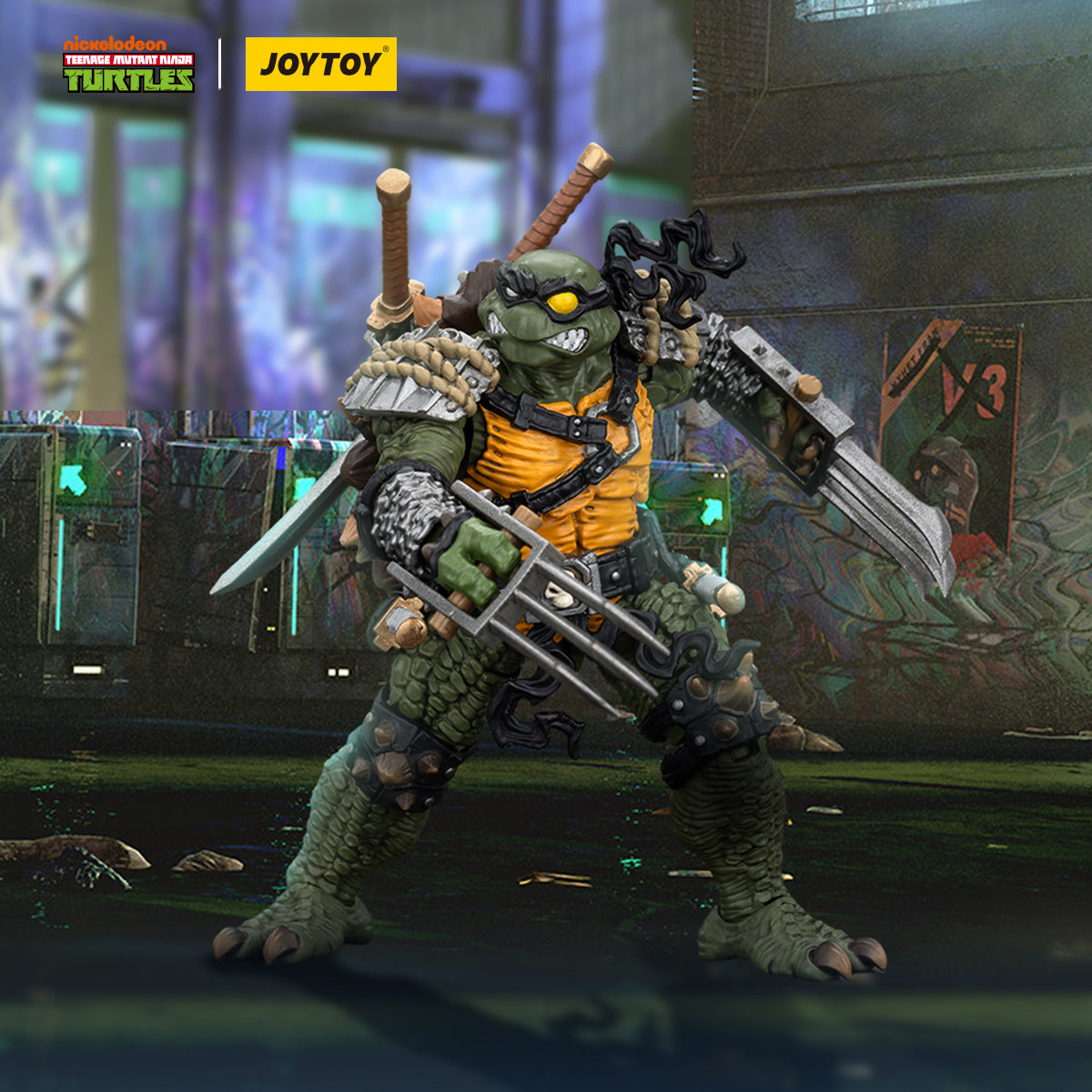 Pre - order JoyToy 1/18 Scale Teenage Mutant Ninja Turtles Slash Action Figure