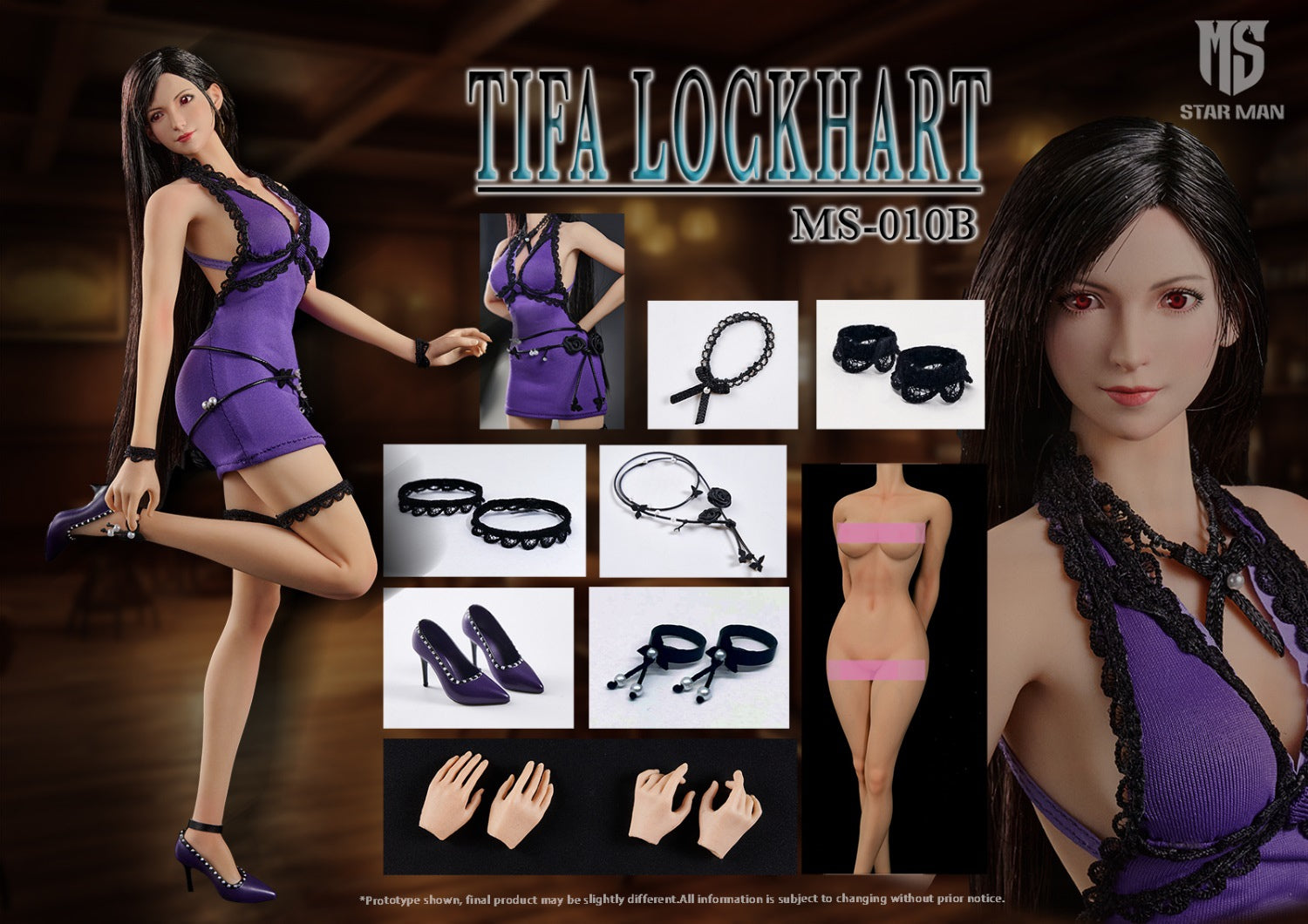 Preorder: Star Man MS - 010B Purple - Dressed Tifa Lockhart Figure
