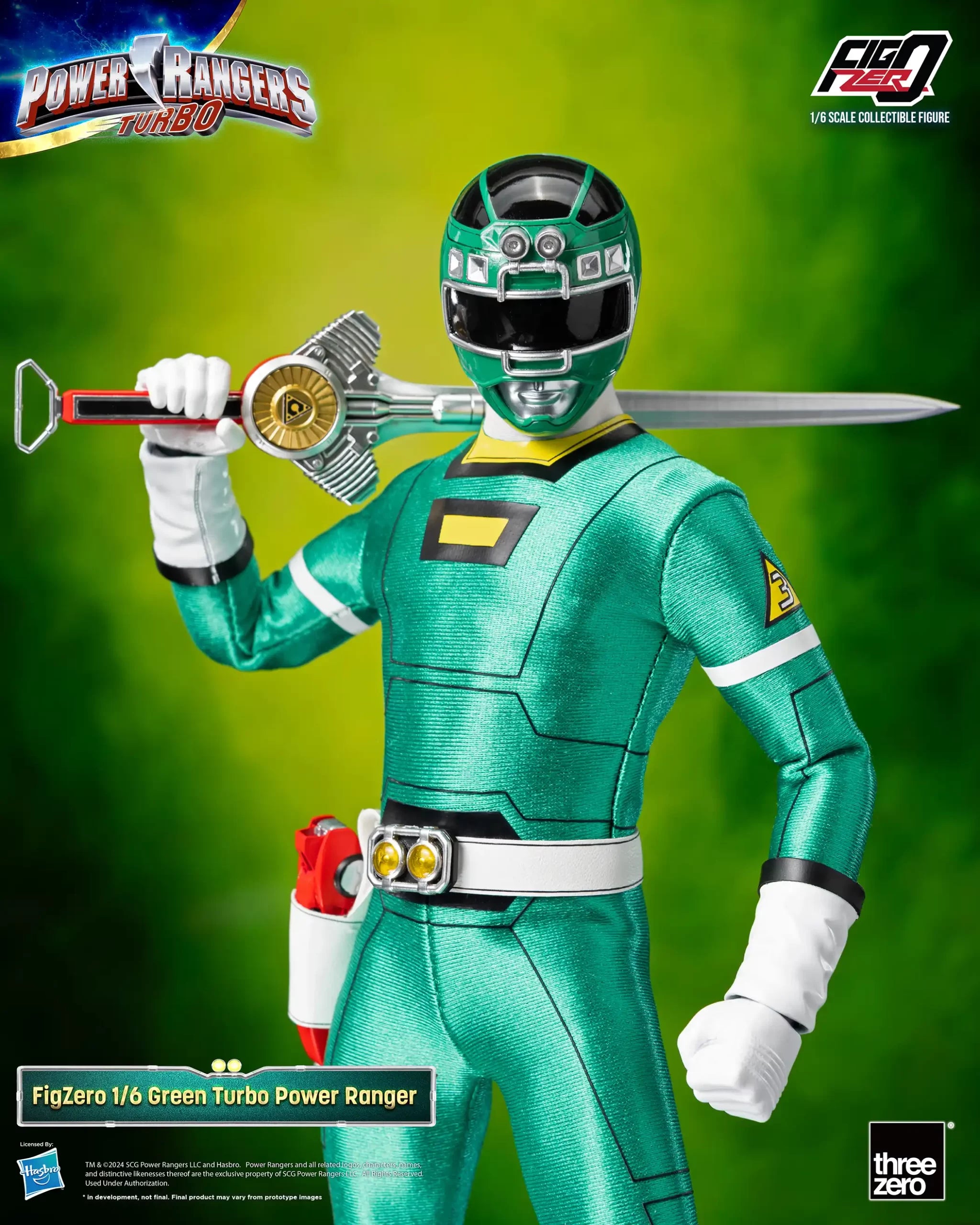 FigZero 1/6 Scale Collectible Action Figure - Green Turbo Ranger from Power Rangers Turbo