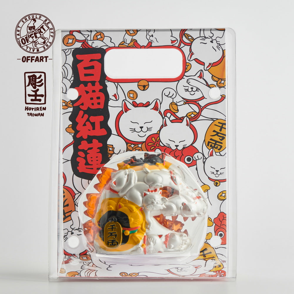 Pre - order Hundred Cats Red Lotus Lucky Mini Edition 5 - inch Vinyl Figure