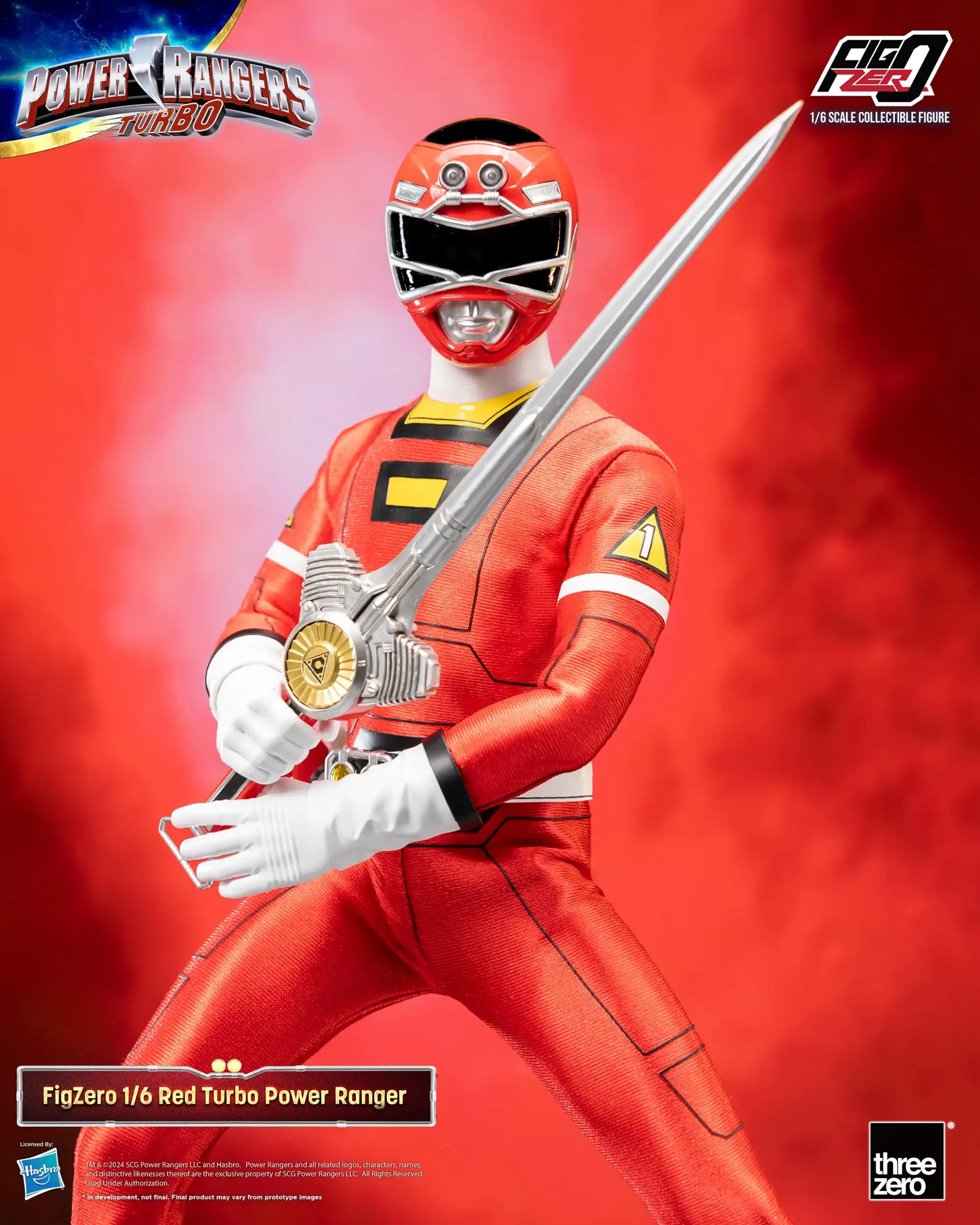 Pre - Order FigZero 1/6 Scale Collectible Figure of Red Turbo Ranger from Power Rangers Turbo