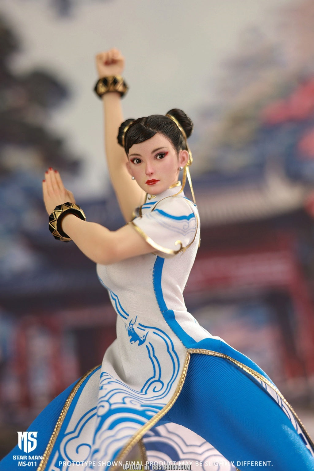 Pre - order 1/6 Scale Collectible Star Man MS - 011 Chun - Li Figure in White Cheongsam