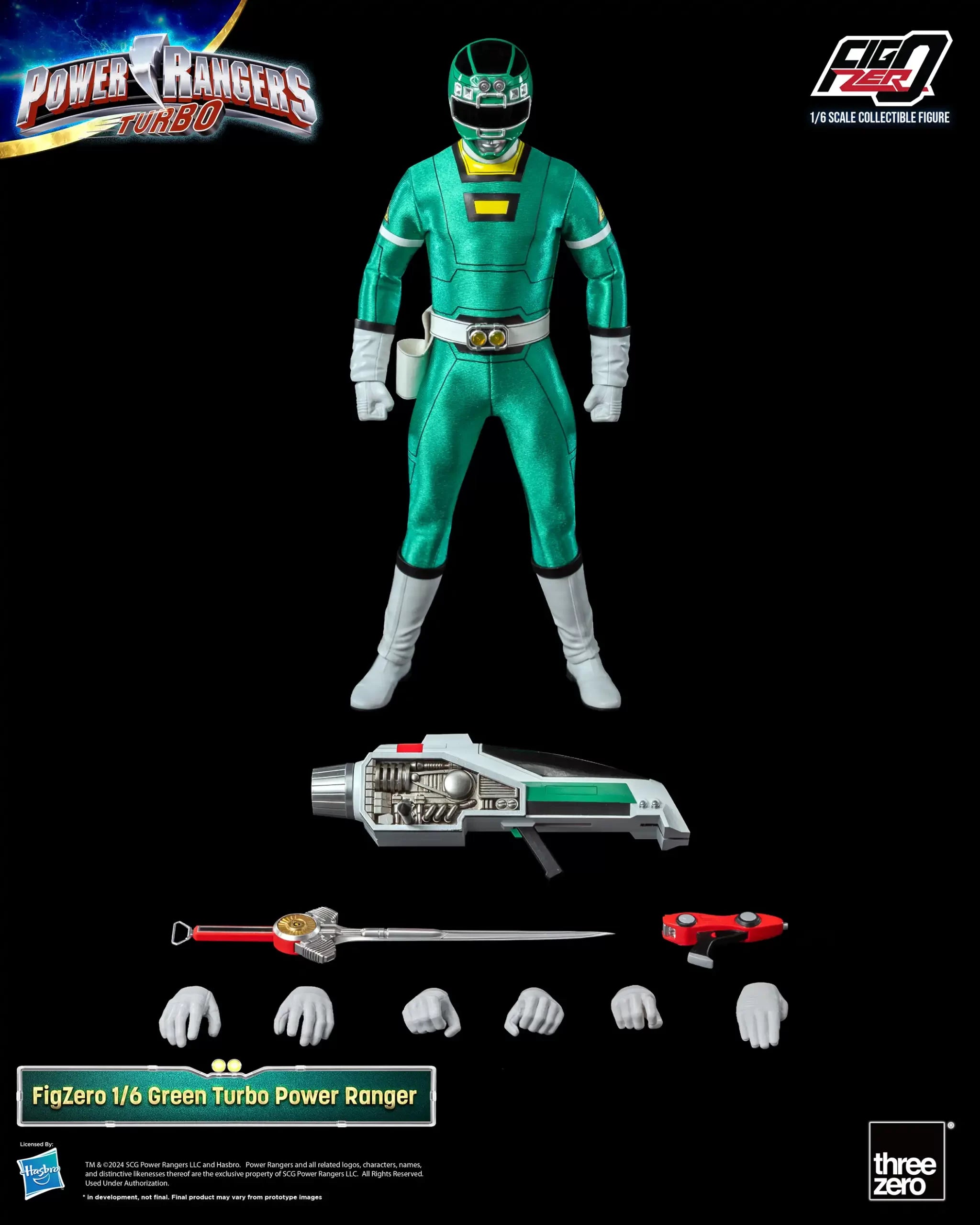 FigZero 1/6 Scale Collectible Action Figure - Green Turbo Ranger from Power Rangers Turbo