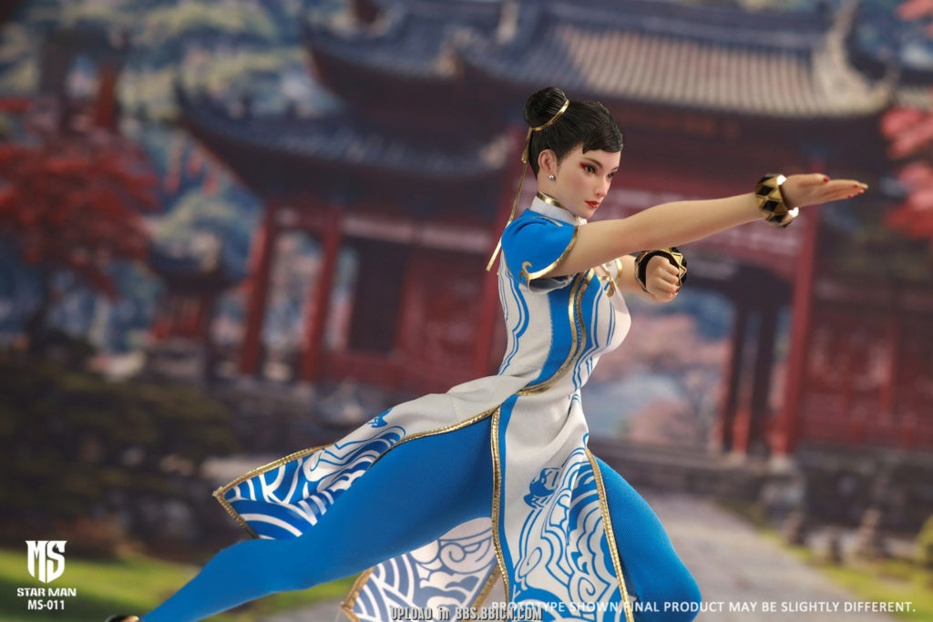 Pre - order 1/6 Scale Collectible Star Man MS - 011 Chun - Li Figure in White Cheongsam