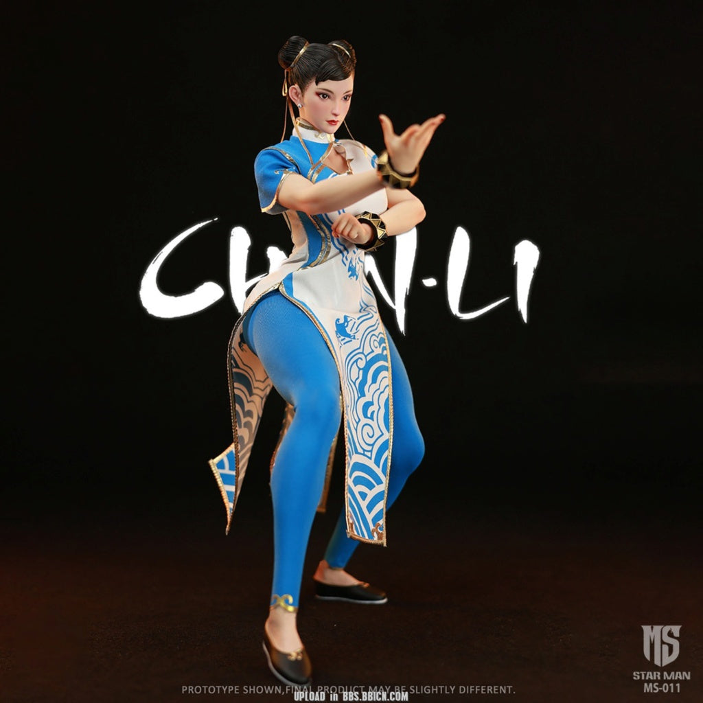 Pre - order 1/6 Scale Collectible Star Man MS - 011 Chun - Li Figure in White Cheongsam