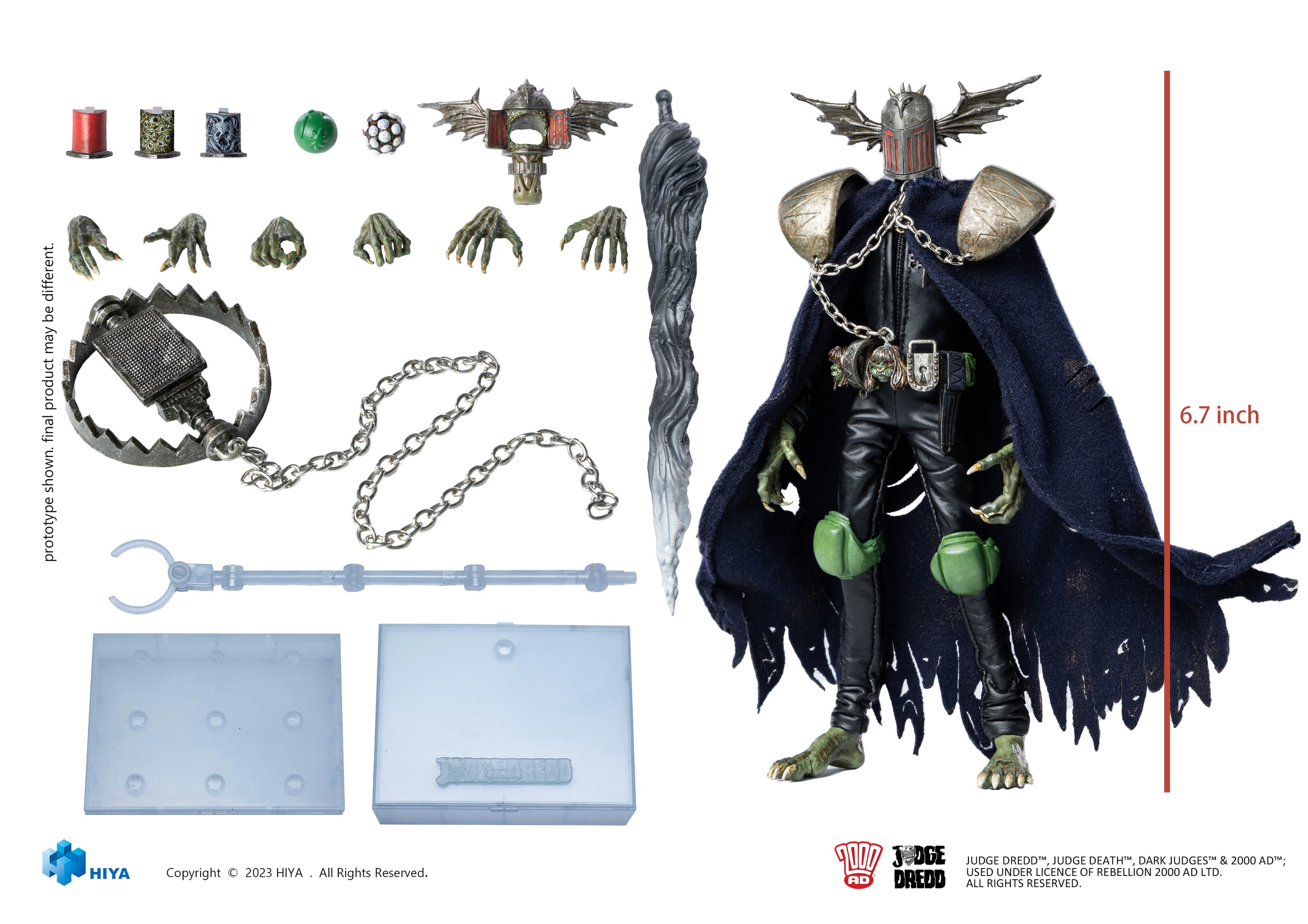 HIYA Toys' 1:12 Scale Exquisite Super Judge Fear Action Figure - Judge Dredd Collectible