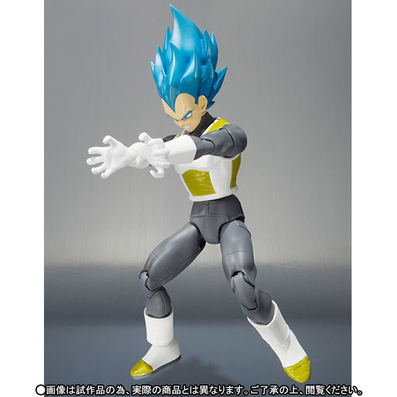 SH Figuarts Collectible Action Figure of Super Saiyan God Super Saiyan Vegeta from Dragon Ball