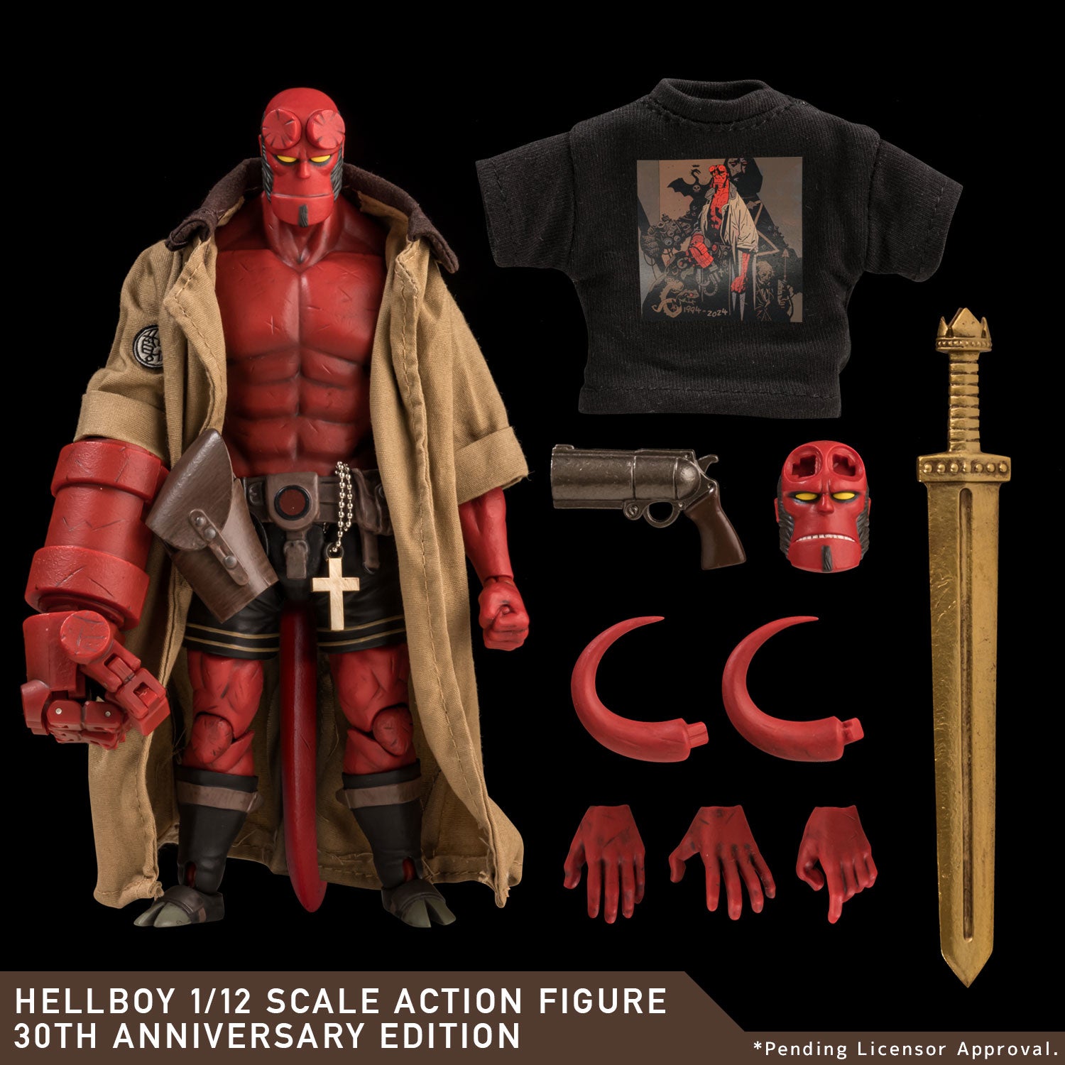 1/12 Scale 30th Anniversary Hellboy Action Figure by 1000toys