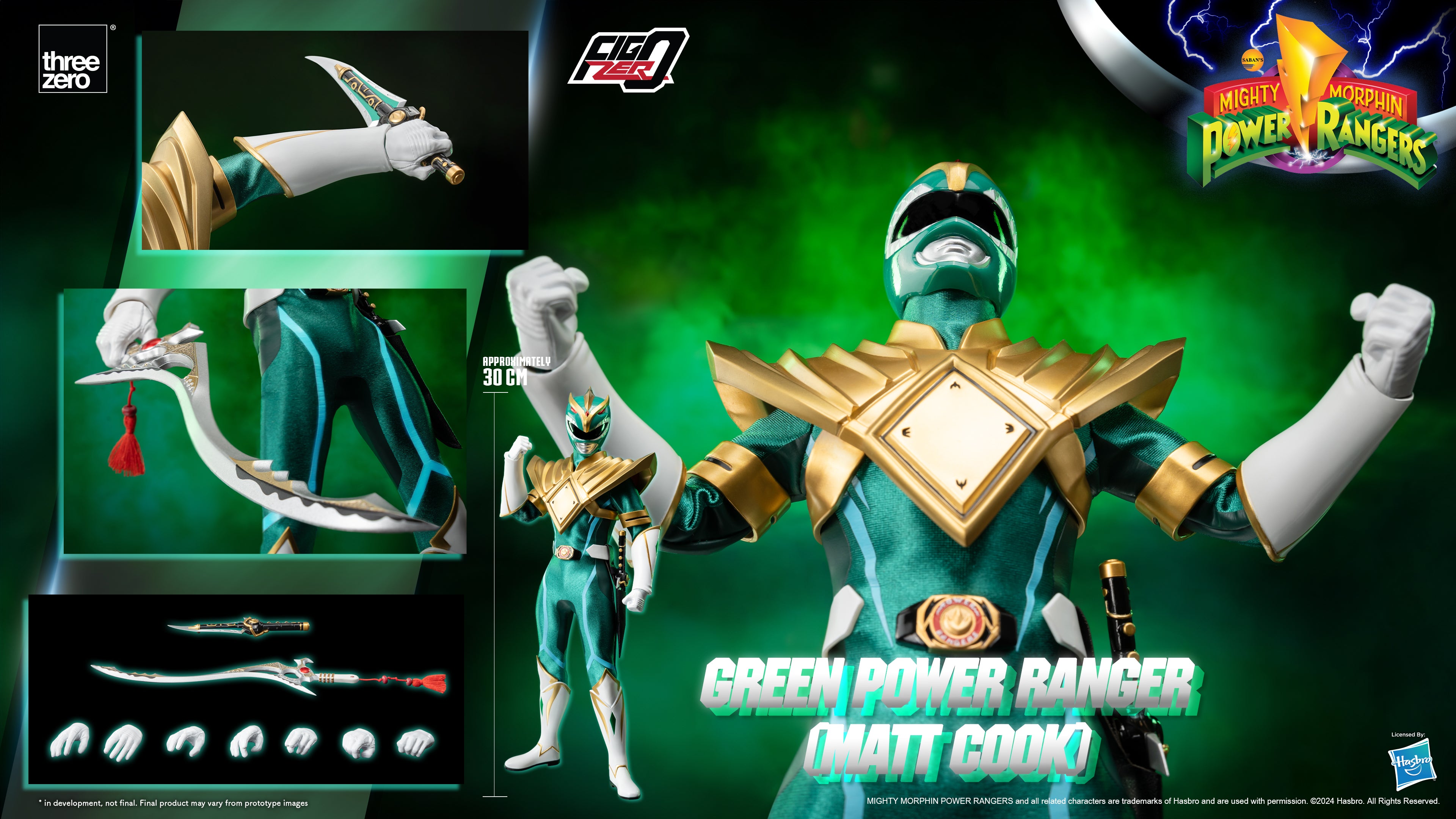 FigZero 1/6 Scale Mighty Morphin Green Ranger Matt Cook Version Toy