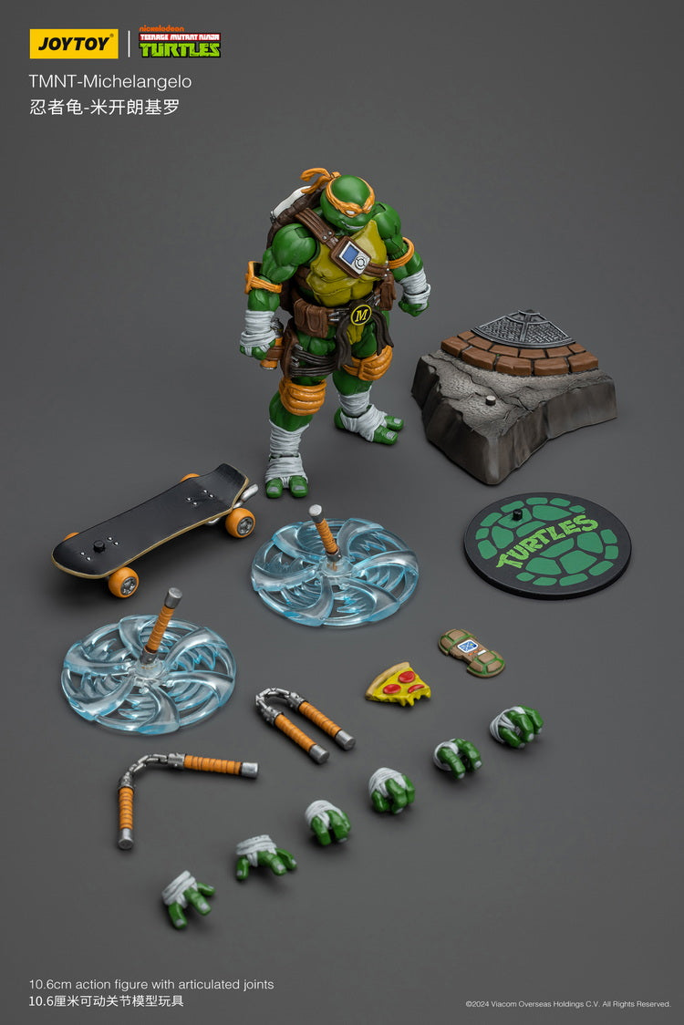 [PREORDER] 1/18 Scale JoyToy Teenage Mutant Ninja Turtles Michelangelo Action Figure