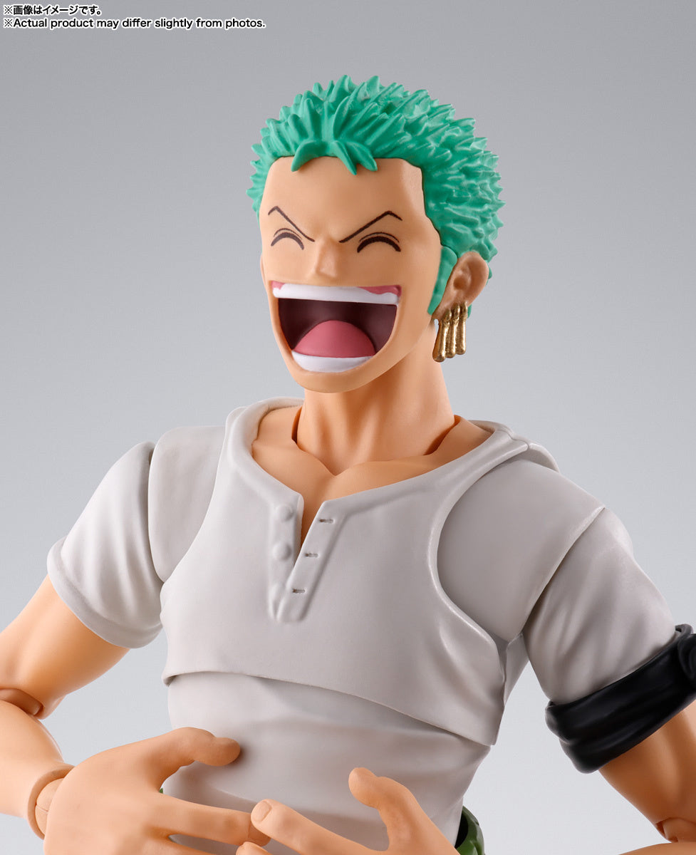 Pre - Order Bandai S.H.Figuarts Action Figure of Roronoa Zoro from 'One Piece' in the 'Romance Dawn' Saga