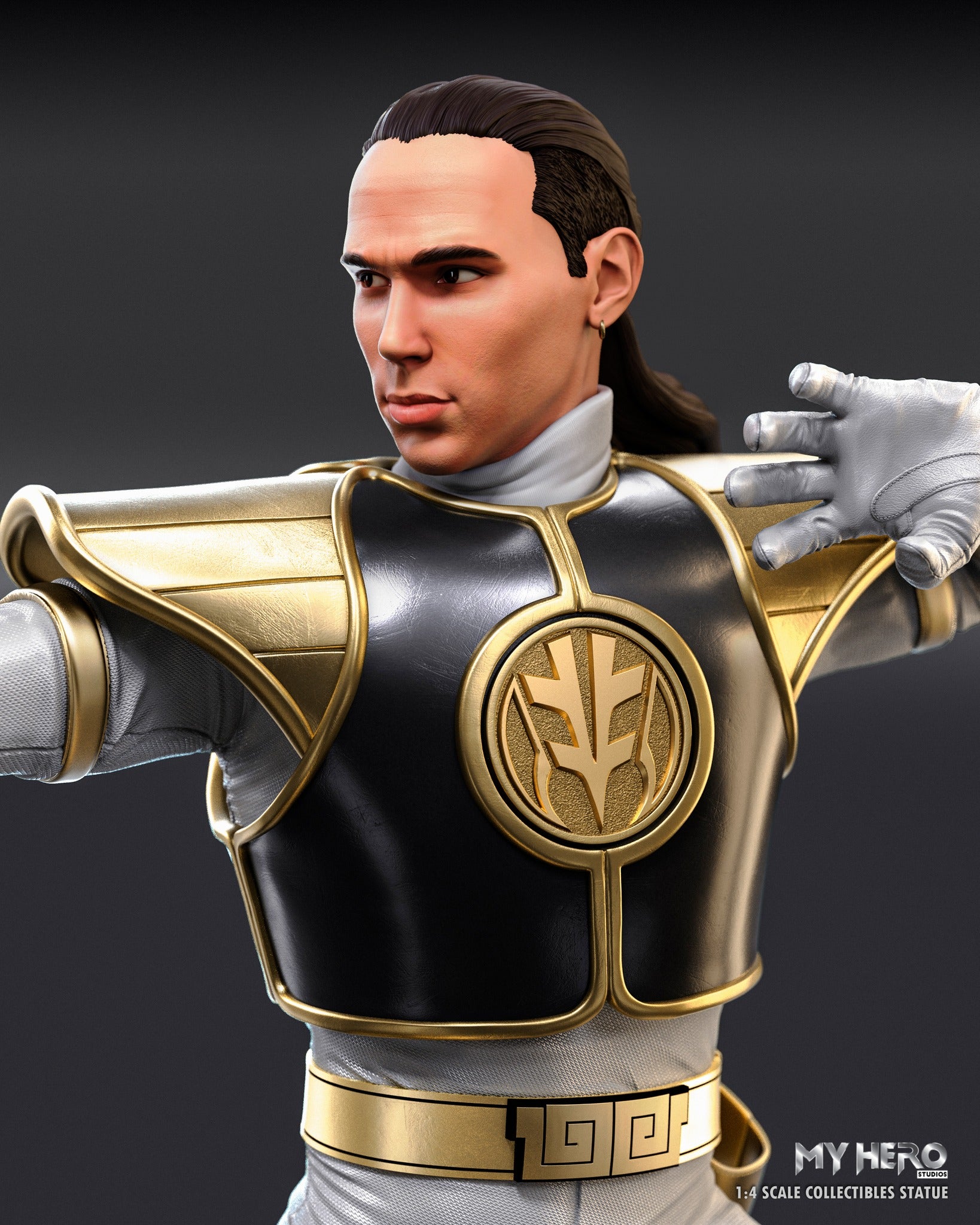 My Hero Studios 1/4 Scale White Ranger Tribute Series Collectible Statue