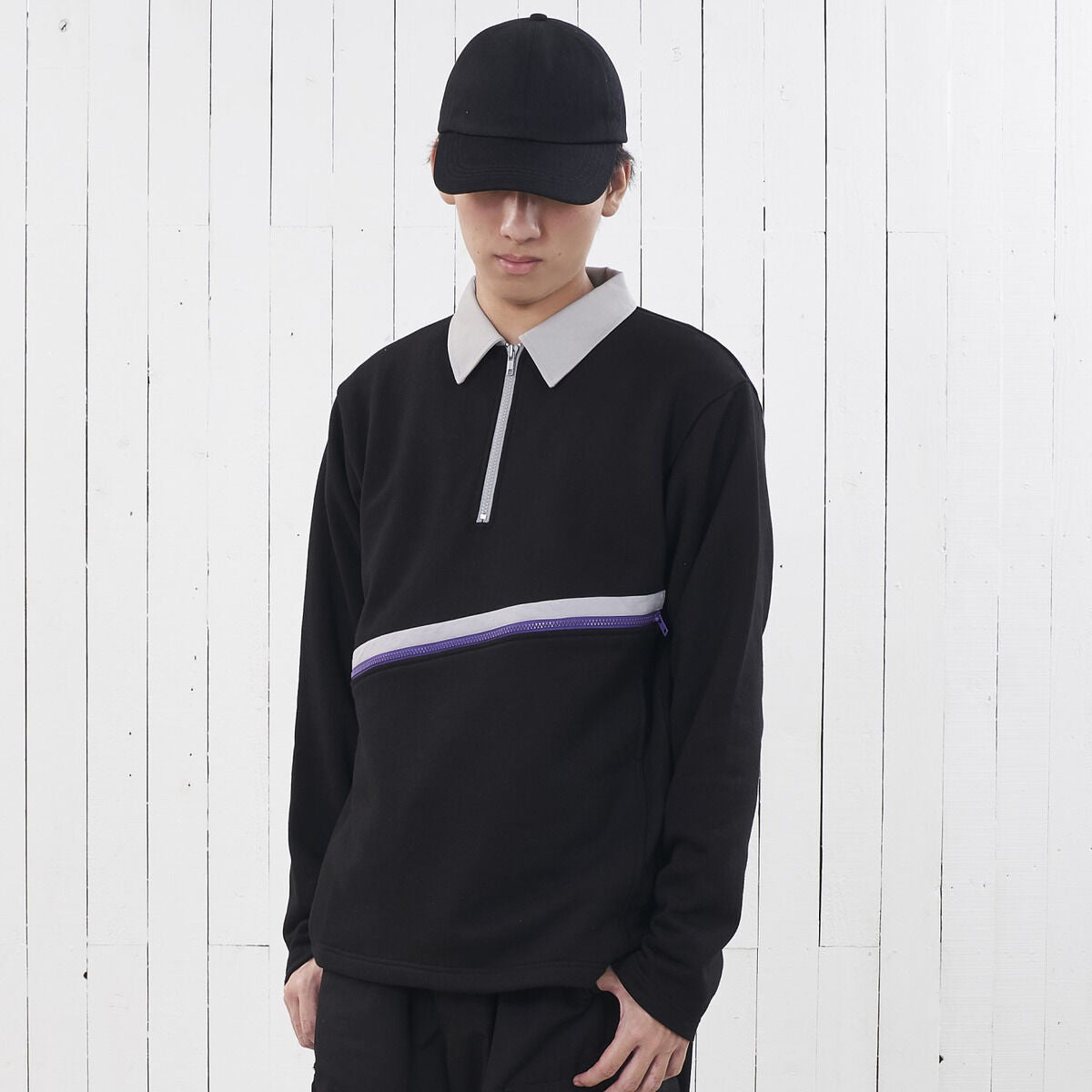 100% Cotton Dark Shouma Collar Zipper Sweatshirt Inspired by Kamen Rider Gavv