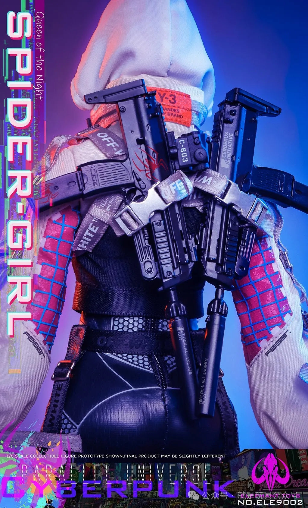 1/6 Scale Elephant Toys Cyberpunk Spider - Girl Collectible Figure
