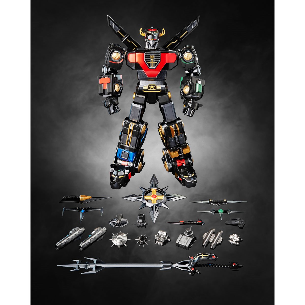 ROBO-DOU Black and Gold Edition Voltron Action Figure - Classic Combinable Mecha