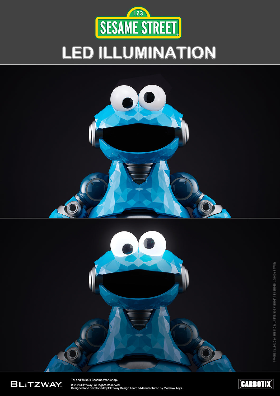 [Pre - order] Blitzway's CARBOTIX Robotic Toy - Cookie Monster from Sesame Street