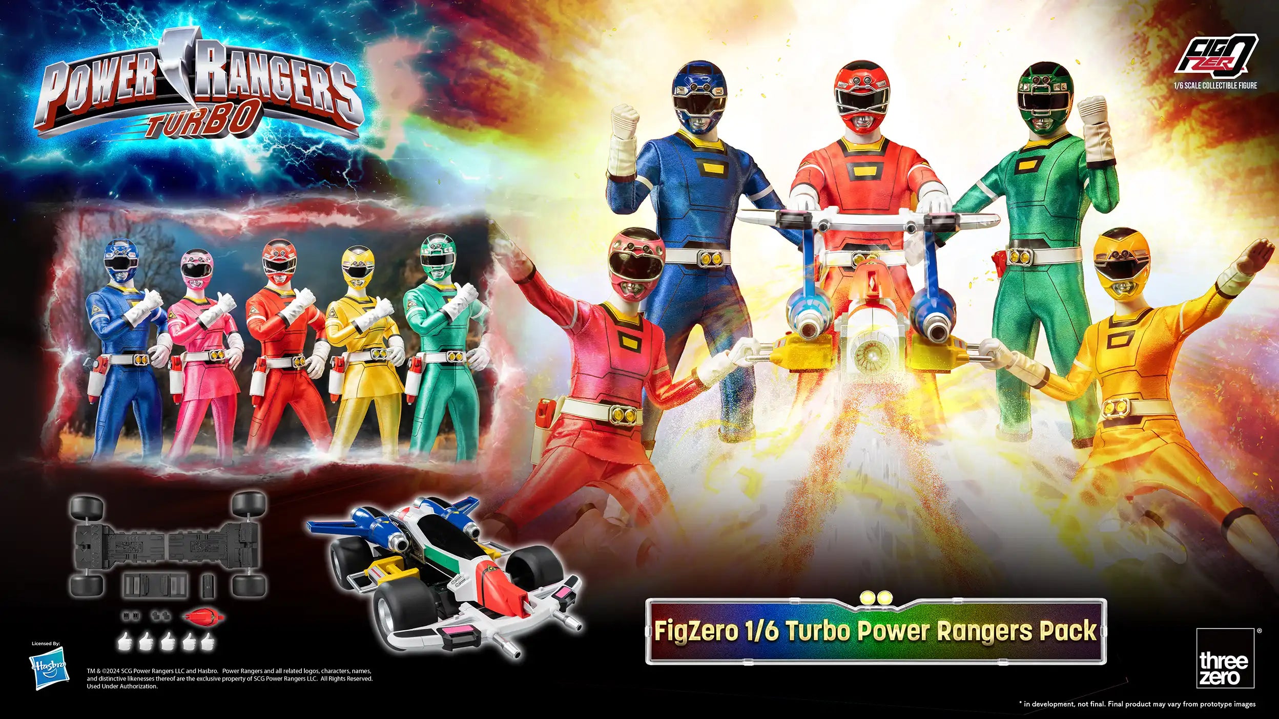 Preorder FigZero 1/6 Scale Power Rangers Turbo Team Figure Pack