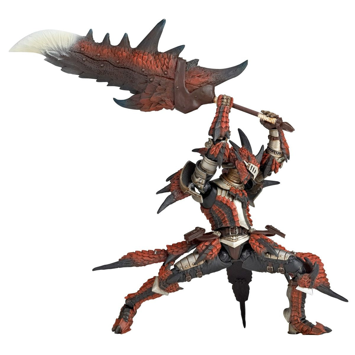 Revoltech Monster Hunter Male Swordsman with Impressive Flame Sword Rathalos