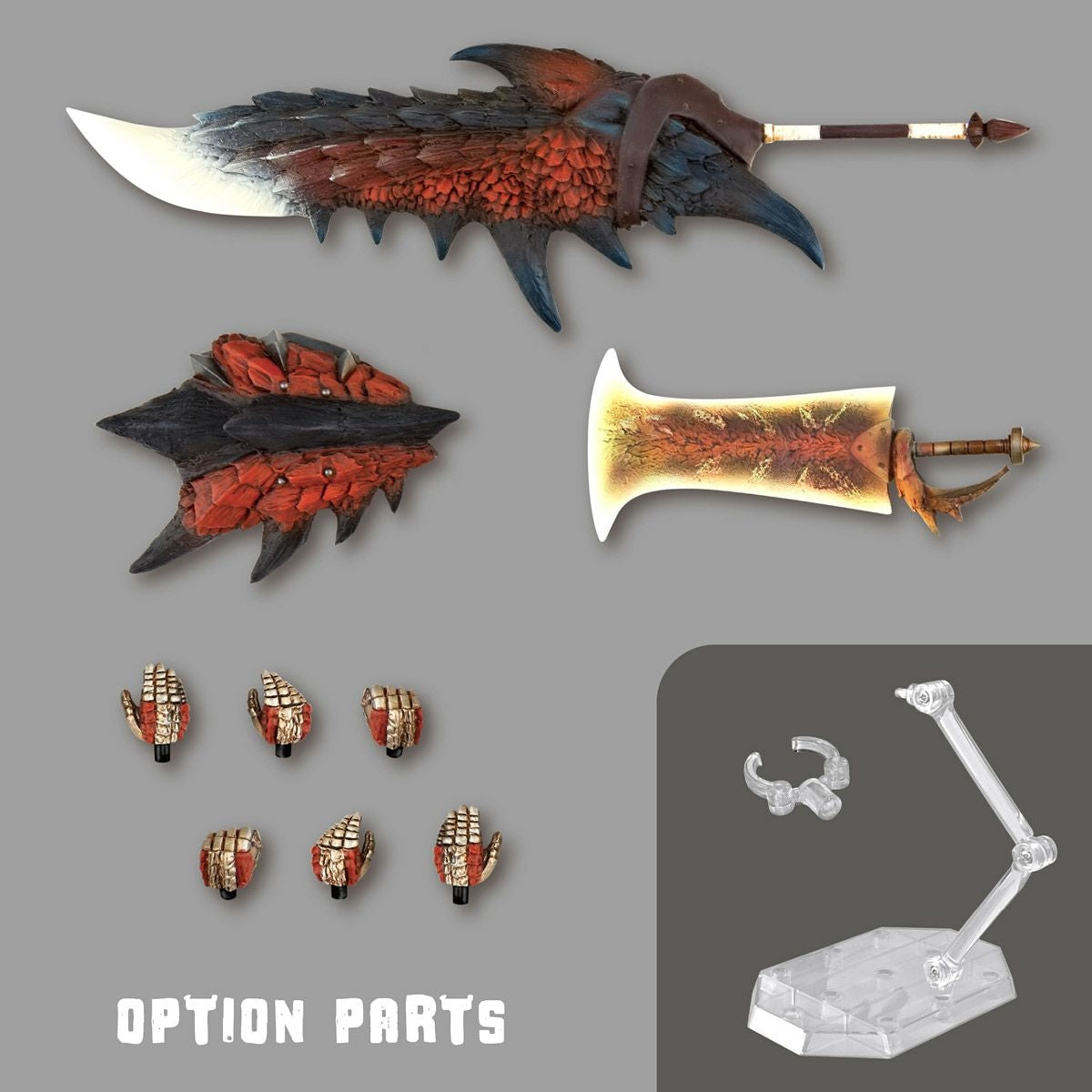Revoltech Monster Hunter Male Swordsman with Impressive Flame Sword Rathalos