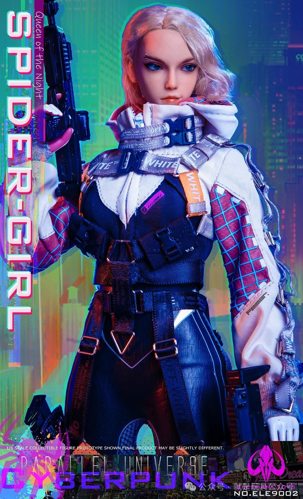 1/6 Scale Elephant Toys Cyberpunk Spider - Girl Collectible Figure