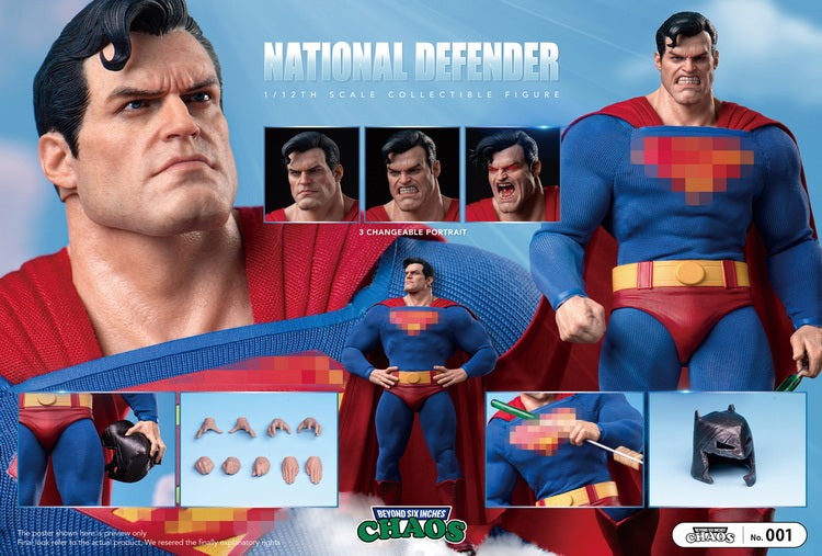 Pre - order: 1/12 Scale 6 - Inch National Defender Chaos Beyond Action Figure