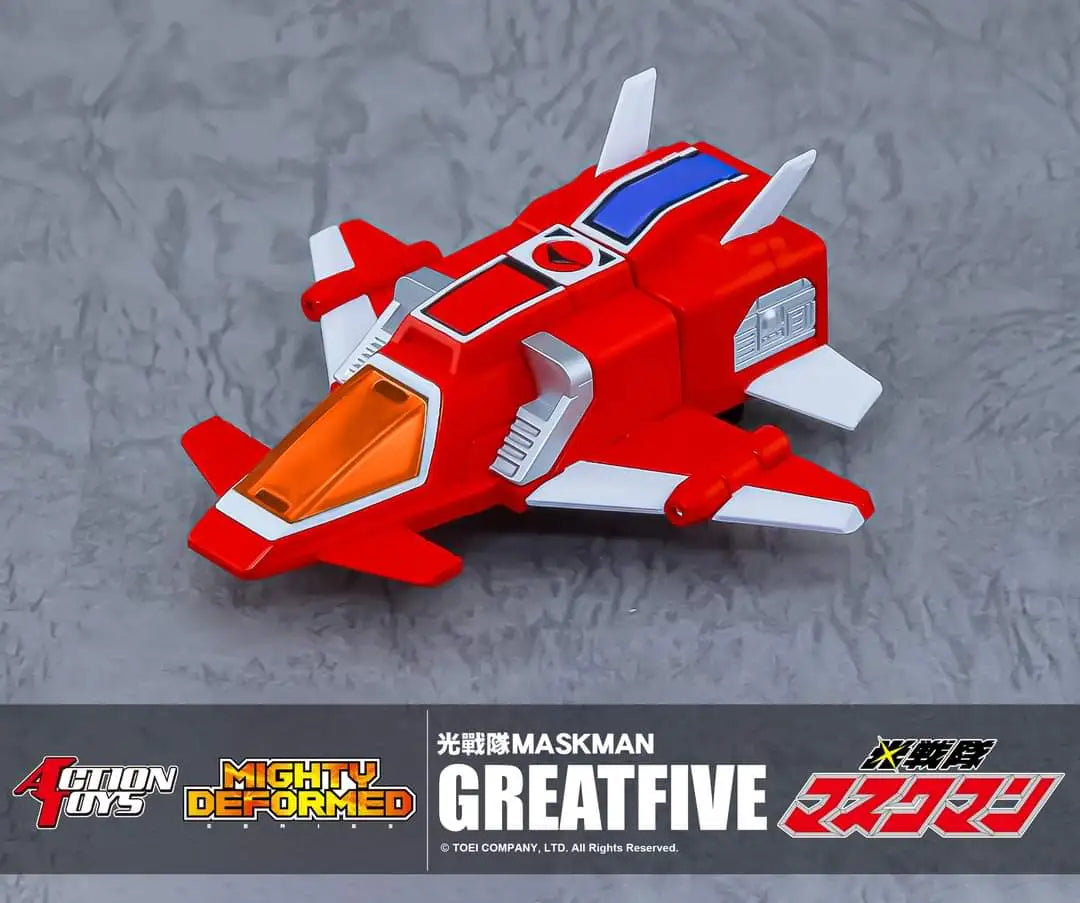 Pre - Order Action Figure Toys: Mighty Deformed Great Five - Maskman Collectible