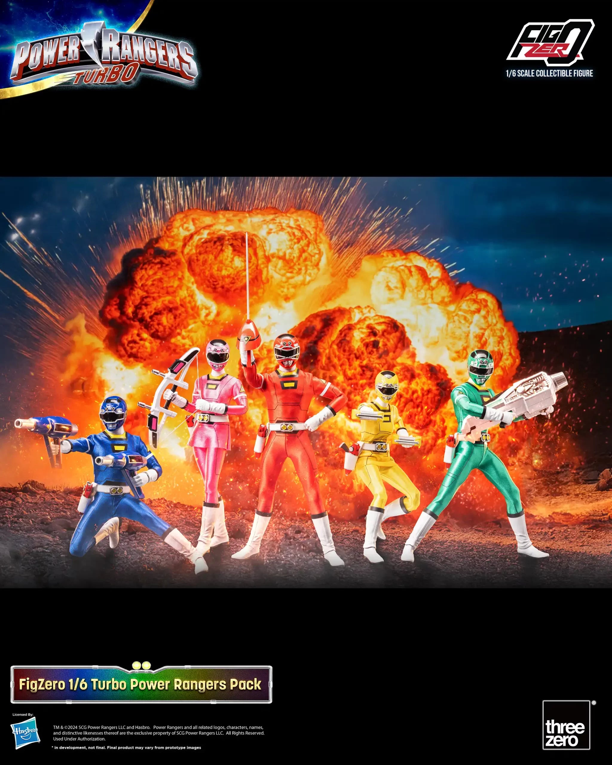 Preorder FigZero 1/6 Scale Power Rangers Turbo Team Figure Pack