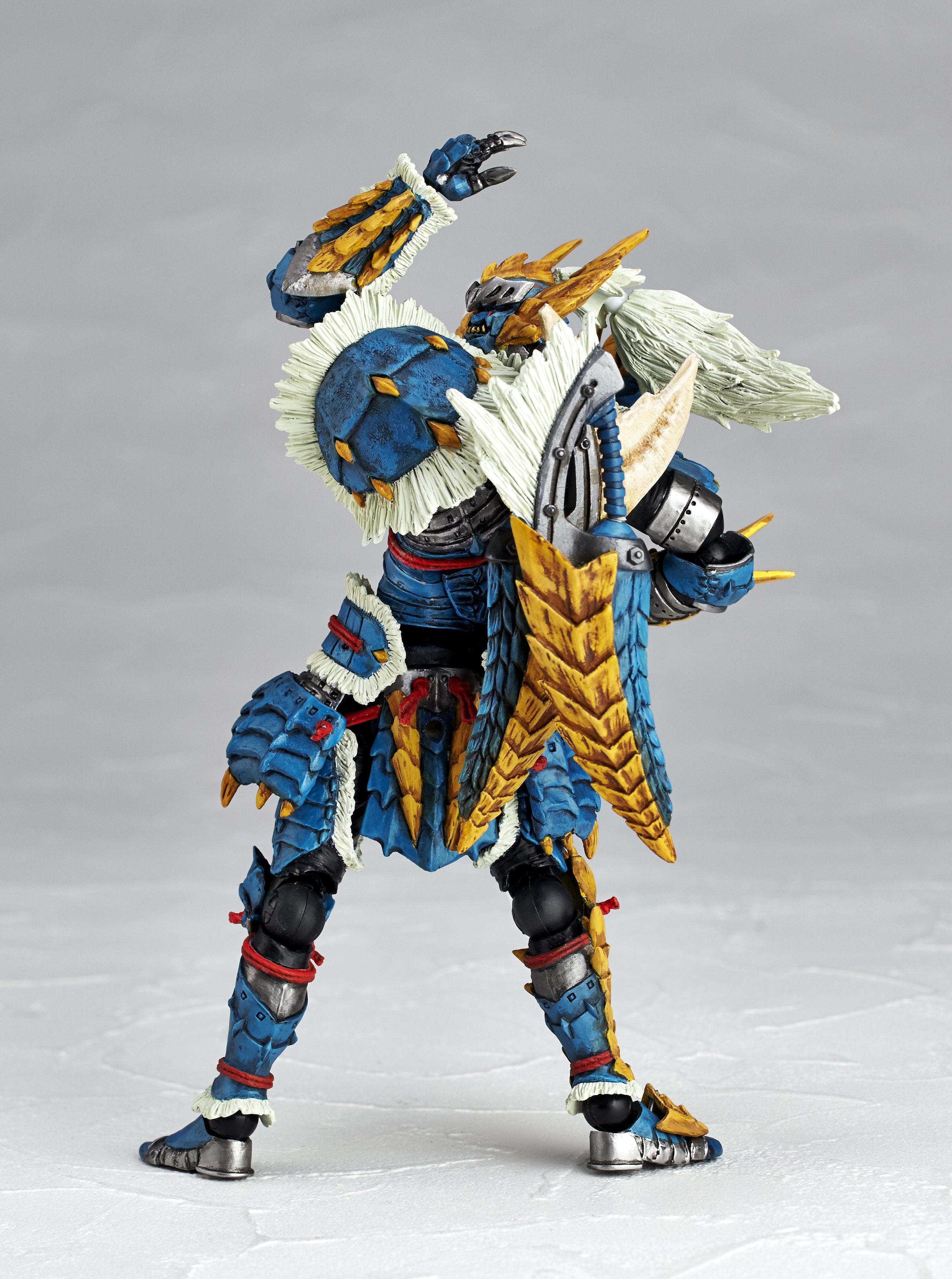Revoltech Collectible Monster Hunter Male Swordsman Action Figure of Zinogre